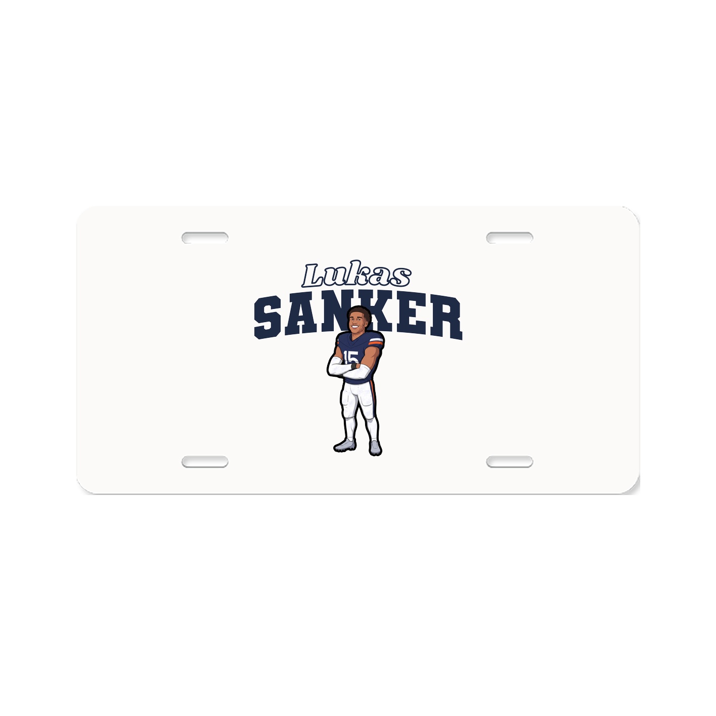 License Plate — Name Arch in Classic