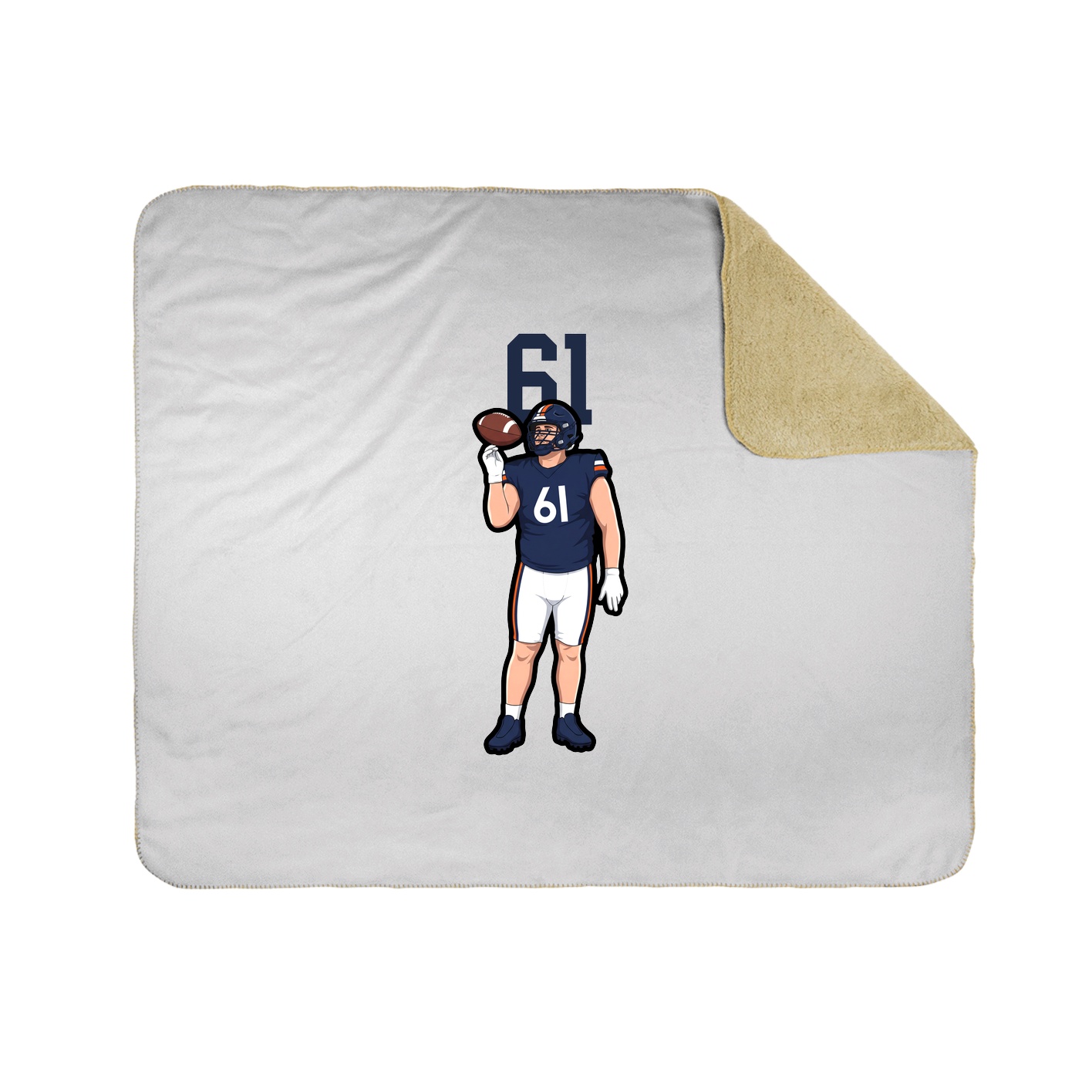 Throw Blanket — Number Top in White