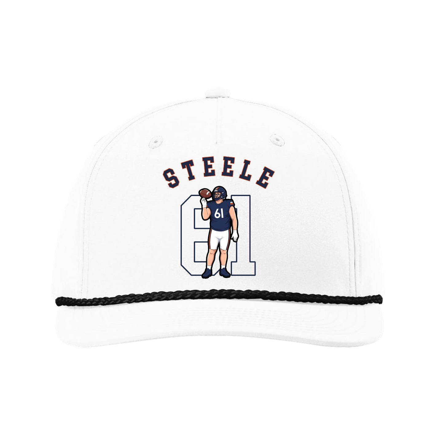 Five-Panel Classic Rope Cap — Shirsey Arch in White