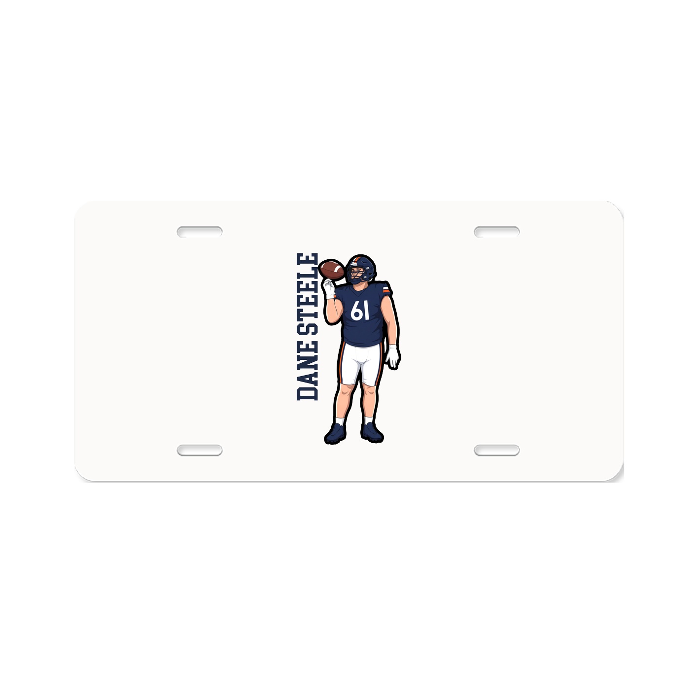 License Plate — Name Vertical in Classic
