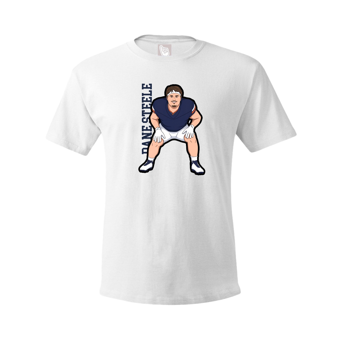 Tee — Name Vertical in White
