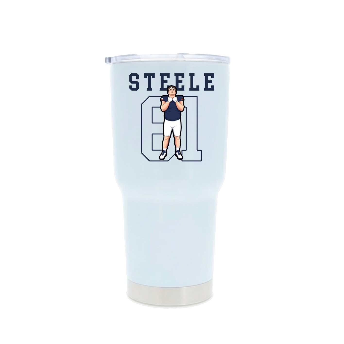 30oz Stainless Steel Tumbler — Shirsey in White
