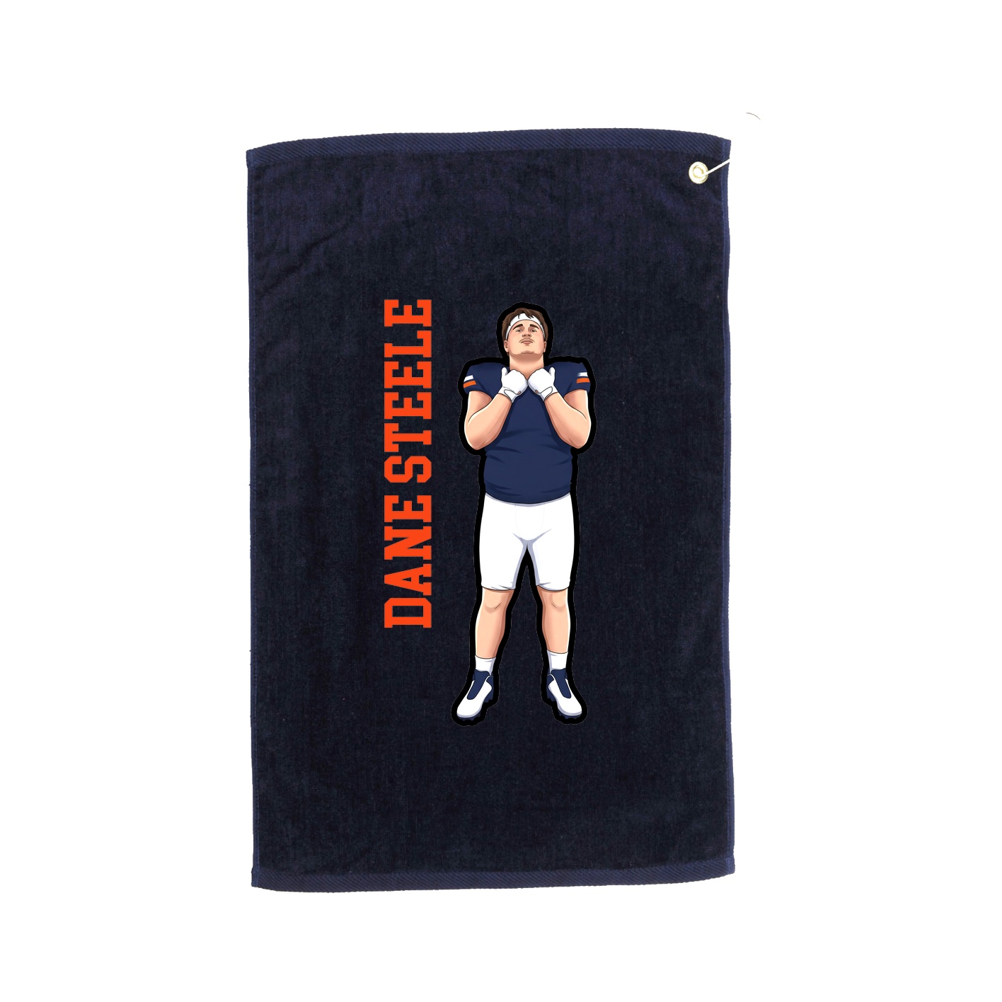 Golf Towel — Name Vertical in Navy