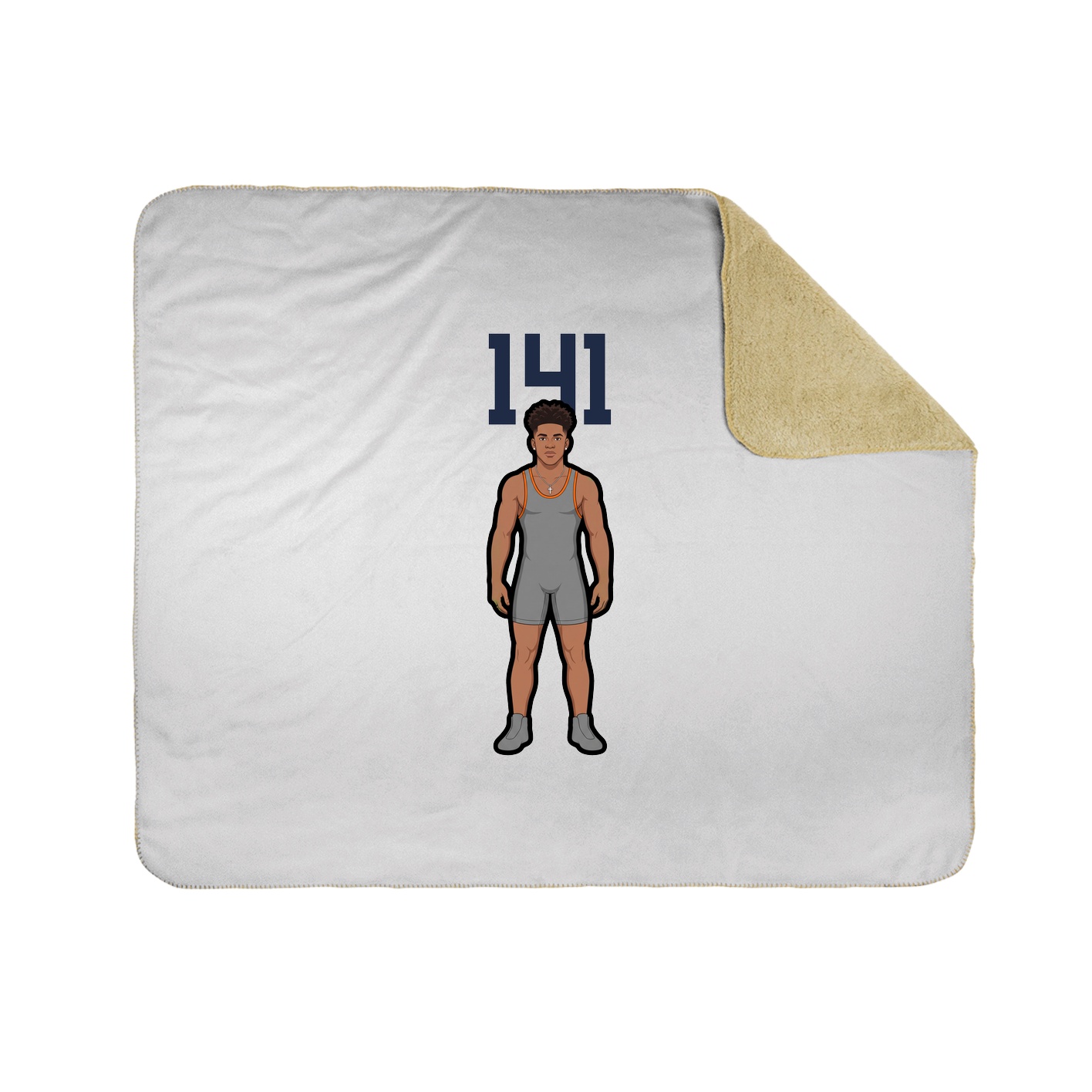 Throw Blanket — Number Top in White