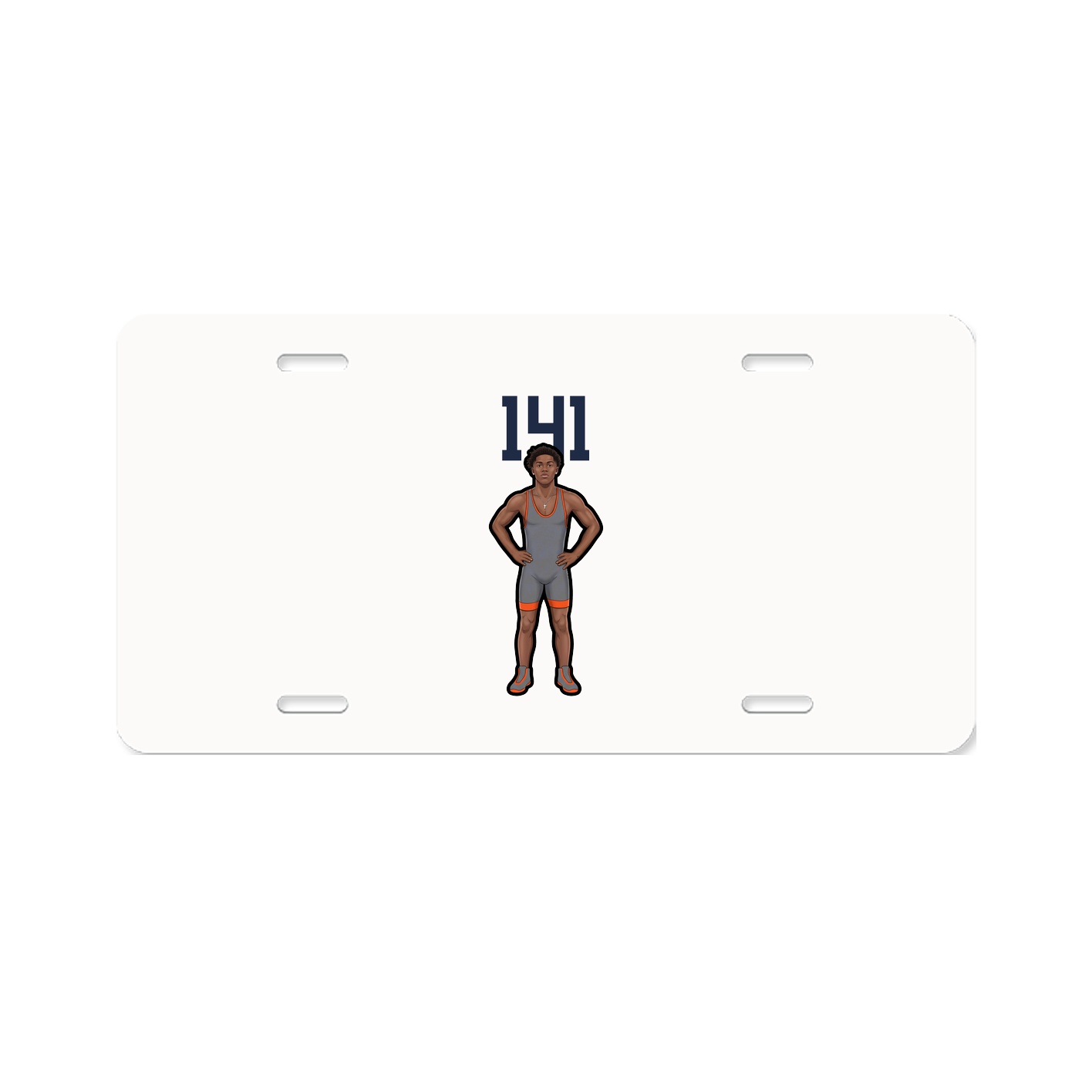 License Plate — Number Top in Classic