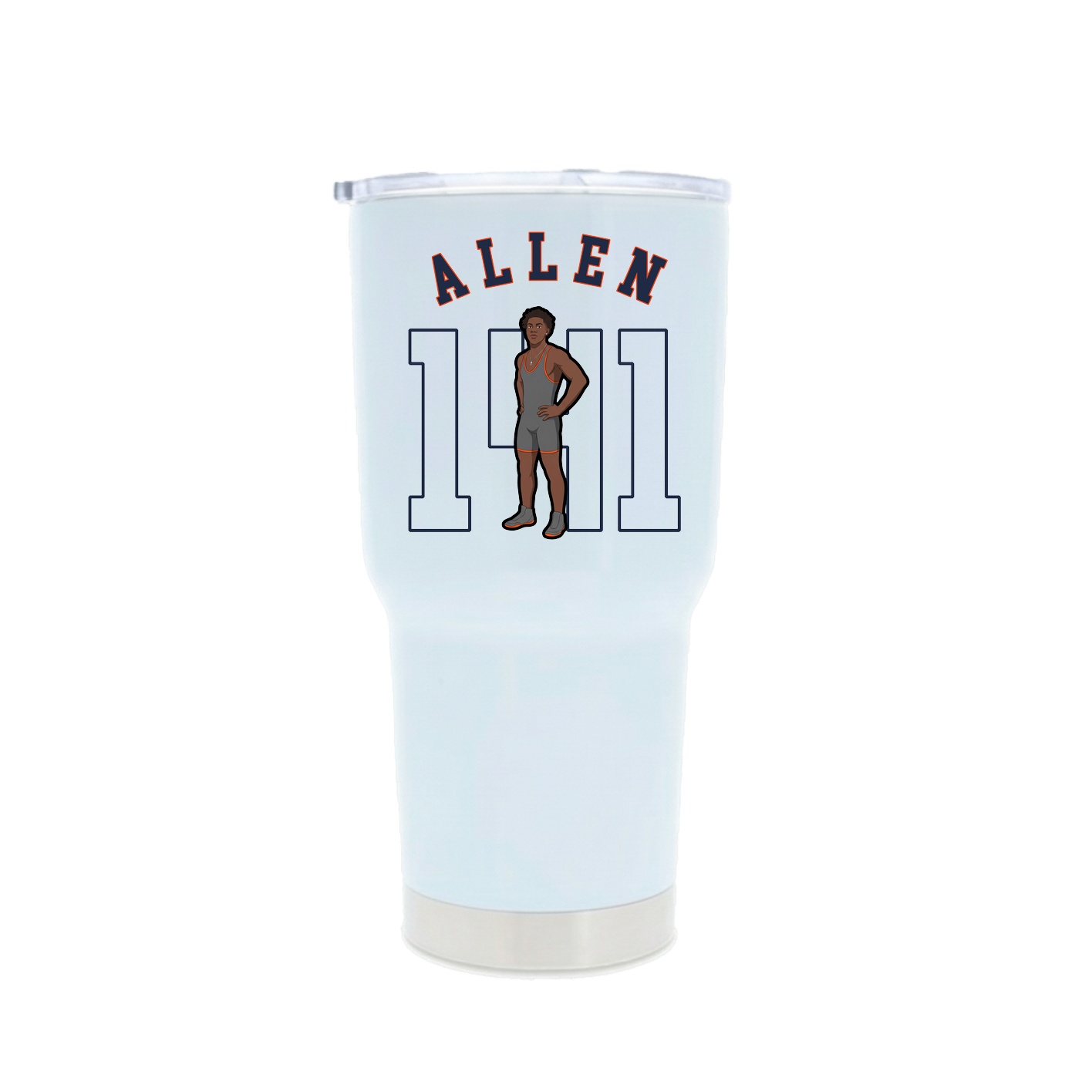 30oz Stainless Steel Tumbler — Shirsey Arch in White