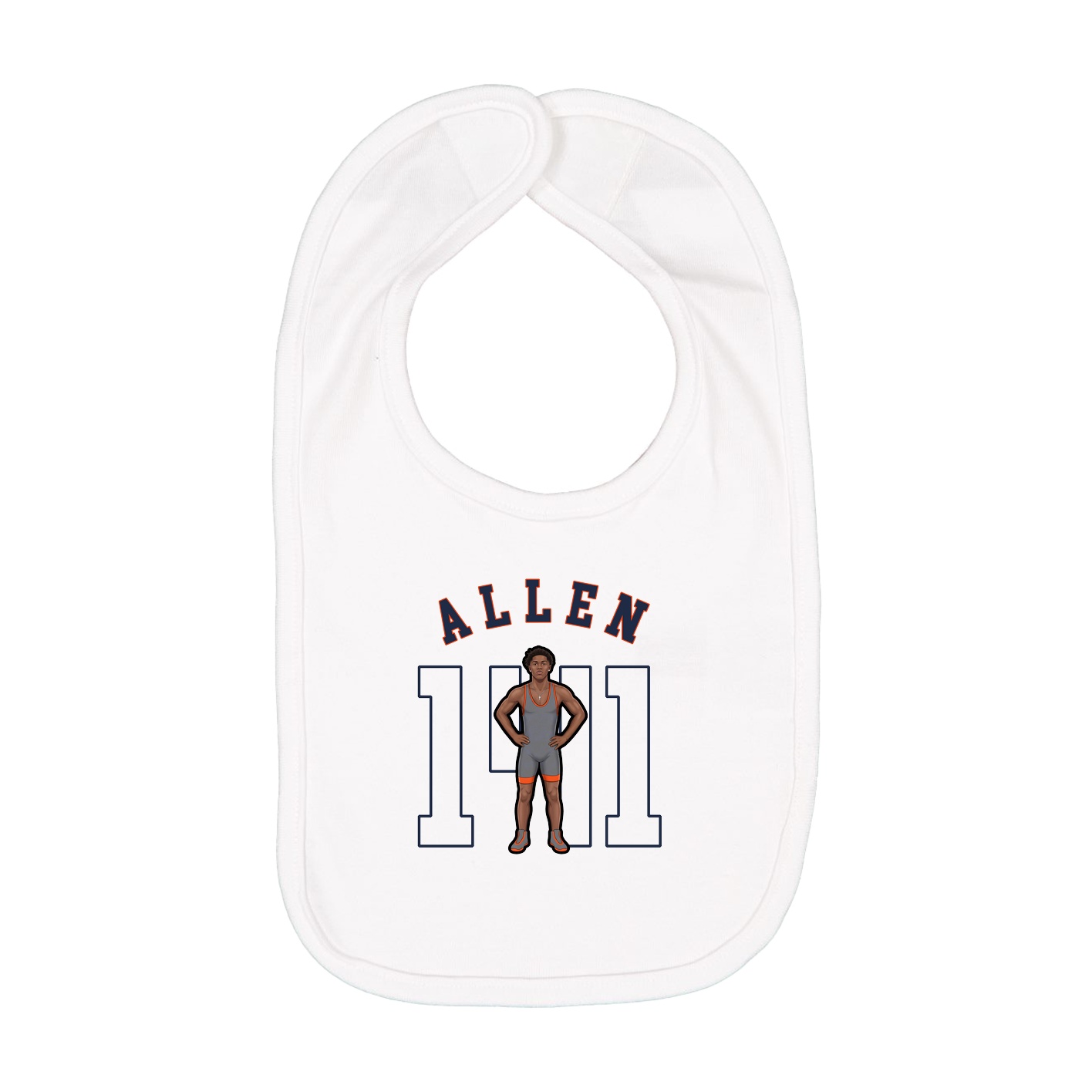 Infant Bib — Shirsey Arch in White