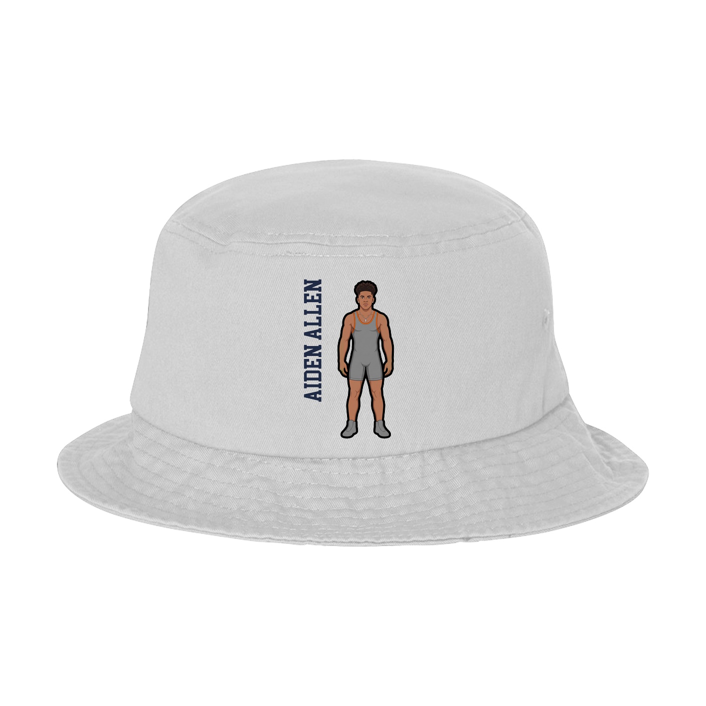 Bucket Cap — Name Vertical in White