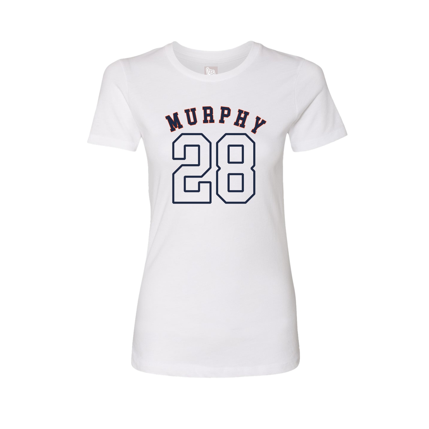 Fitted Women's Tee — Shirsey Arch in White