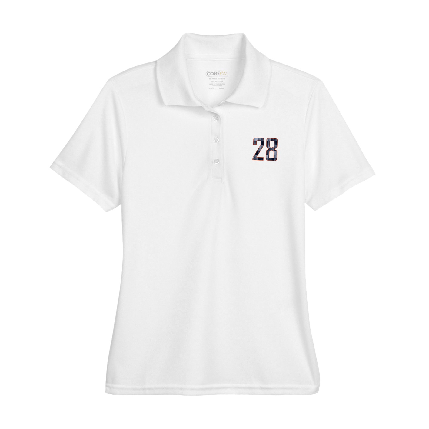 Womens Performance Polo — Front Shirsy in White