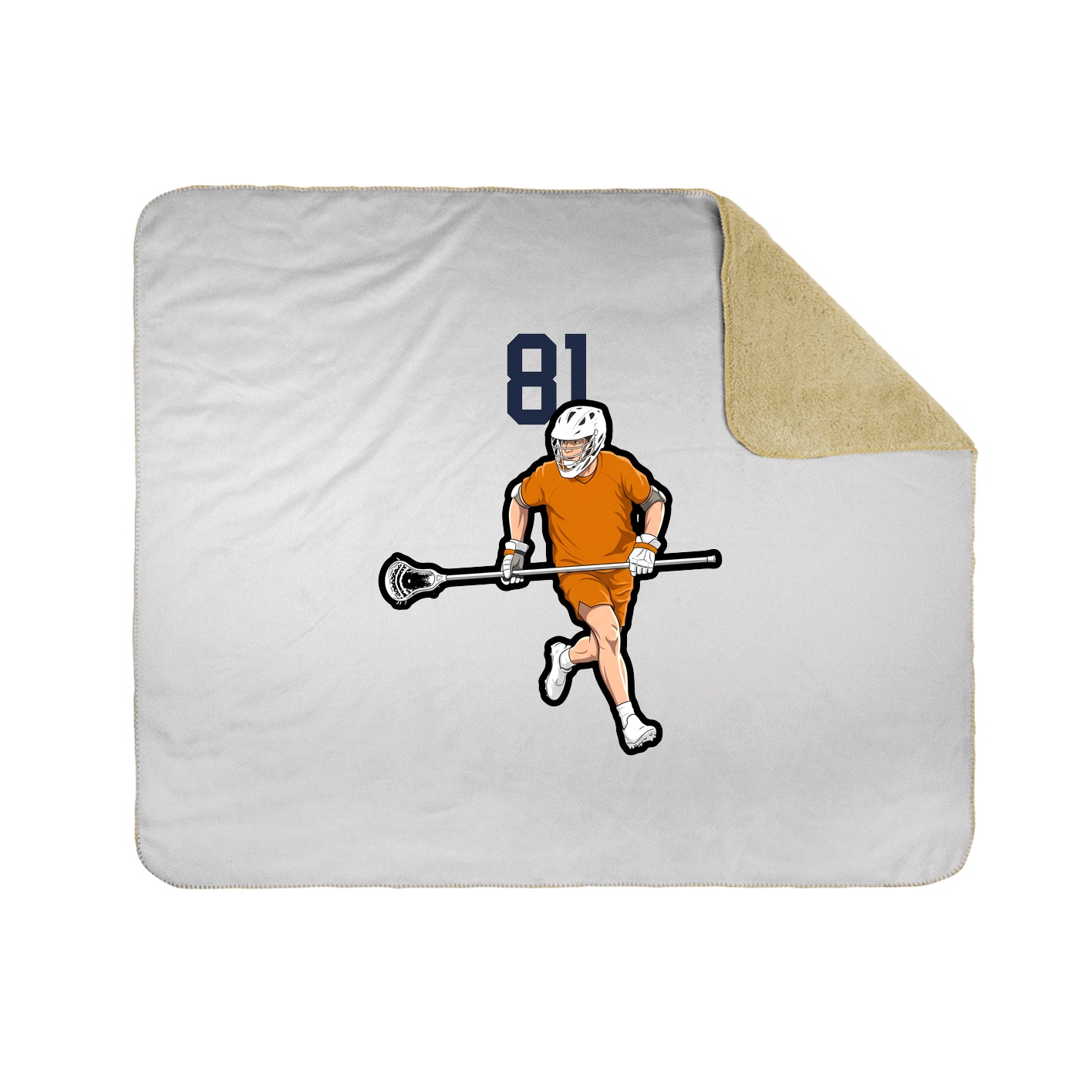 Throw Blanket — Number Top in White