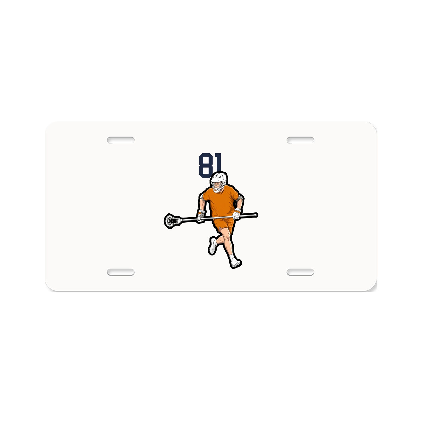 License Plate — Number Top in Classic
