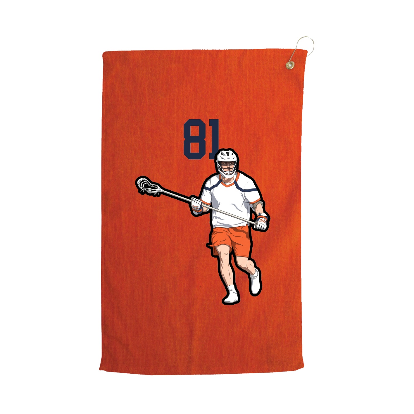 Golf Towel — Number Top in Orange