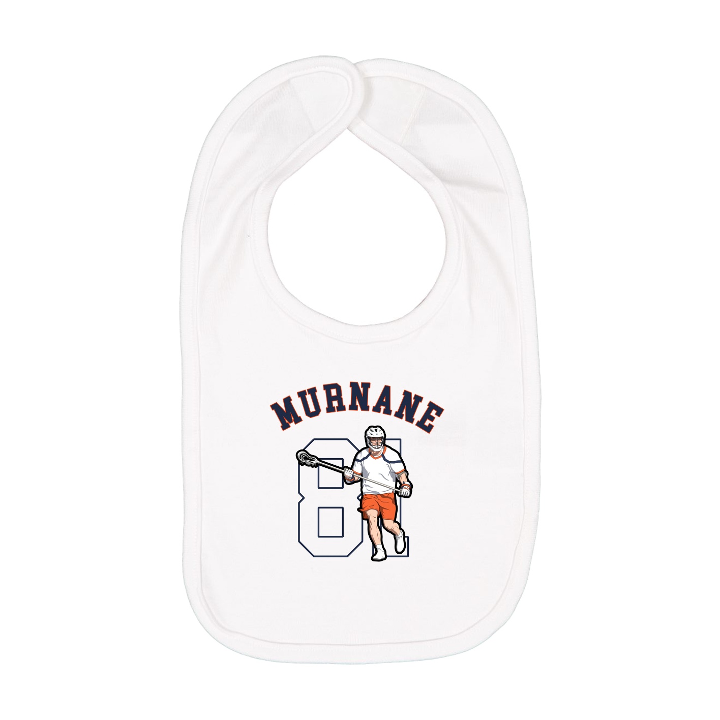 Infant Bib — Shirsey Arch in White