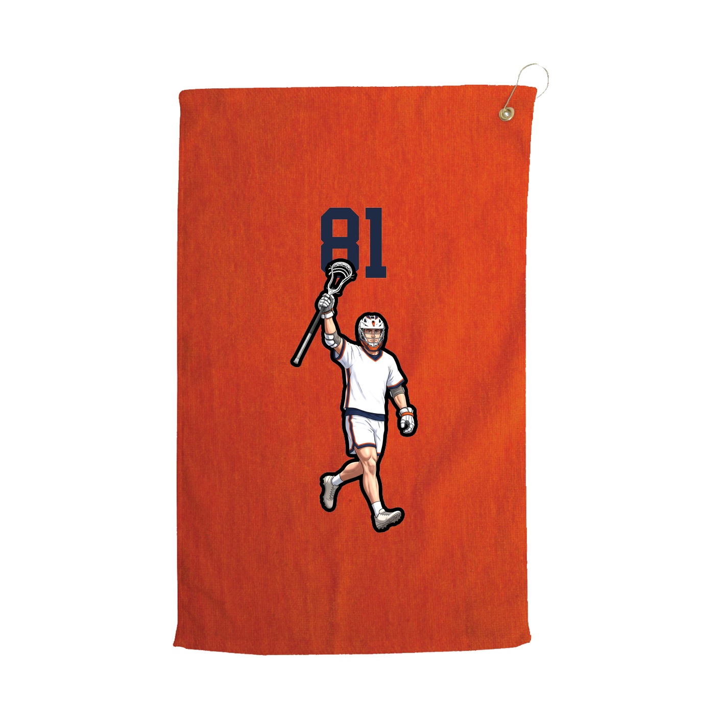 Golf Towel — Number Top in Orange