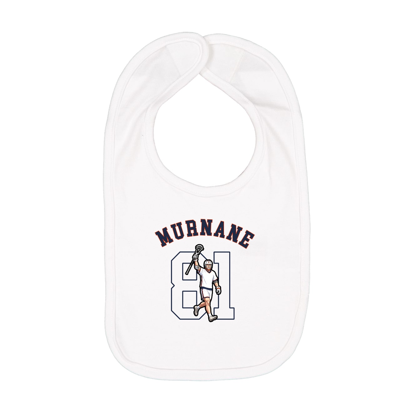 Infant Bib — Shirsey Arch in White