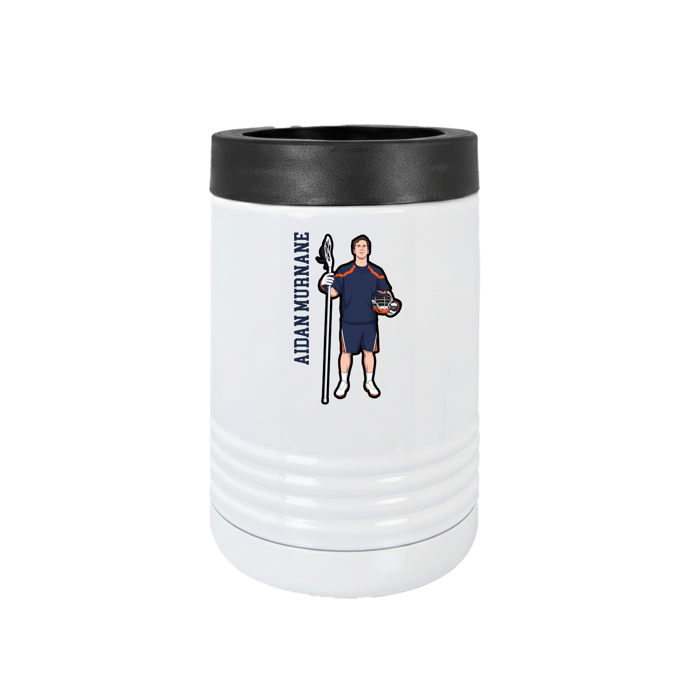 Beverage Holder — Name Vertical in White