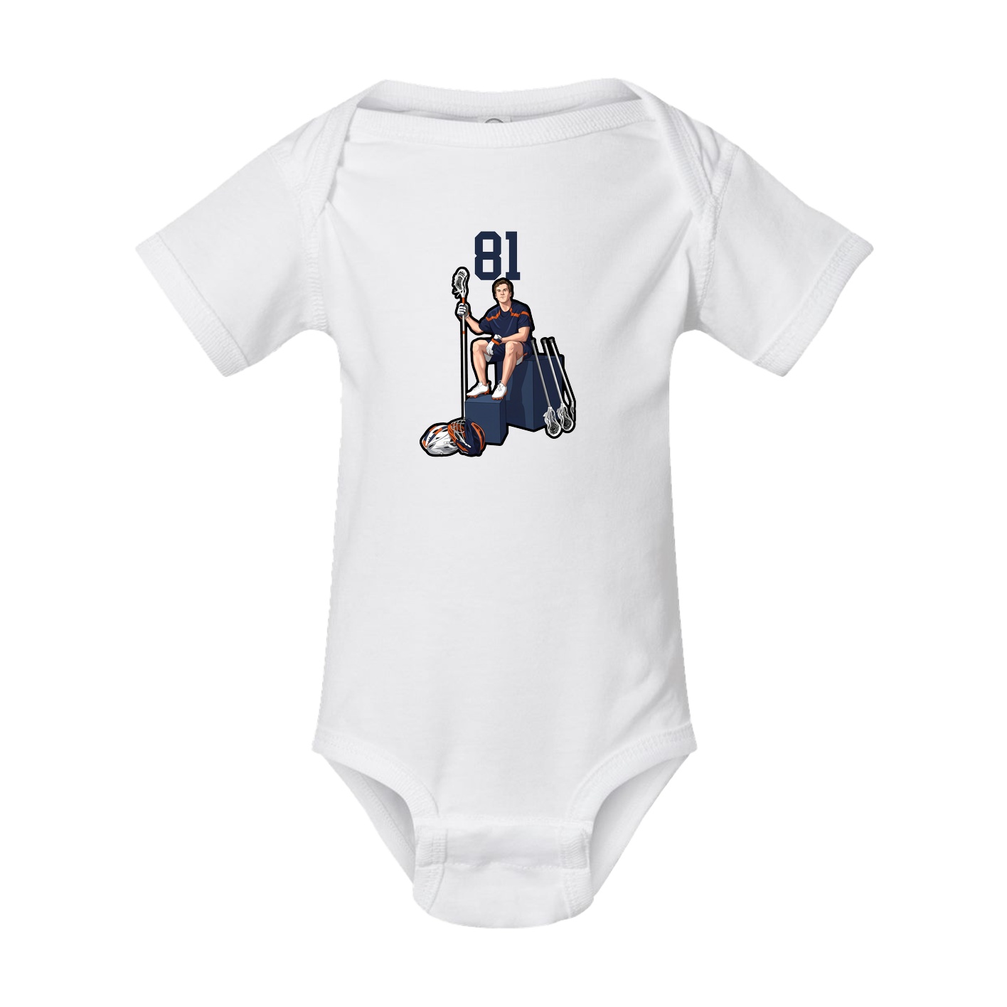 Baby Onesie — Number Top in White