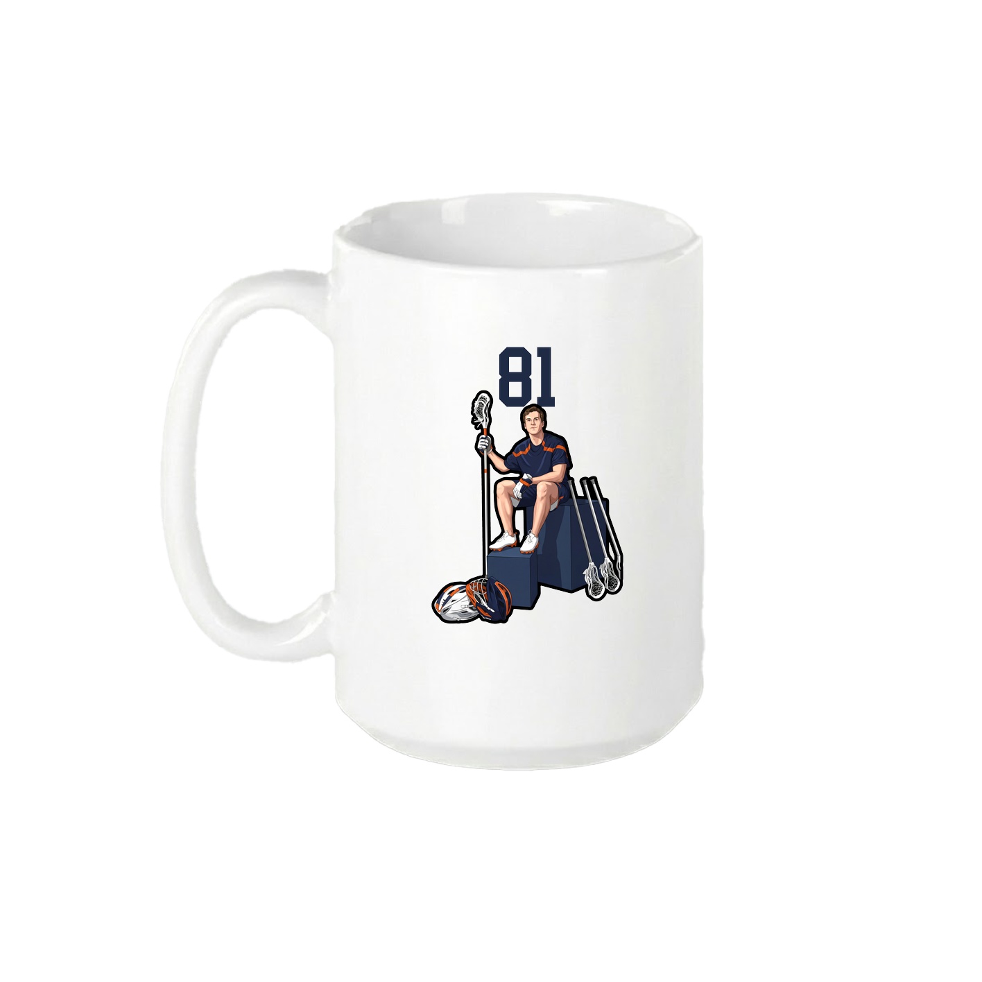 15oz Coffee Mug — Number Top in White