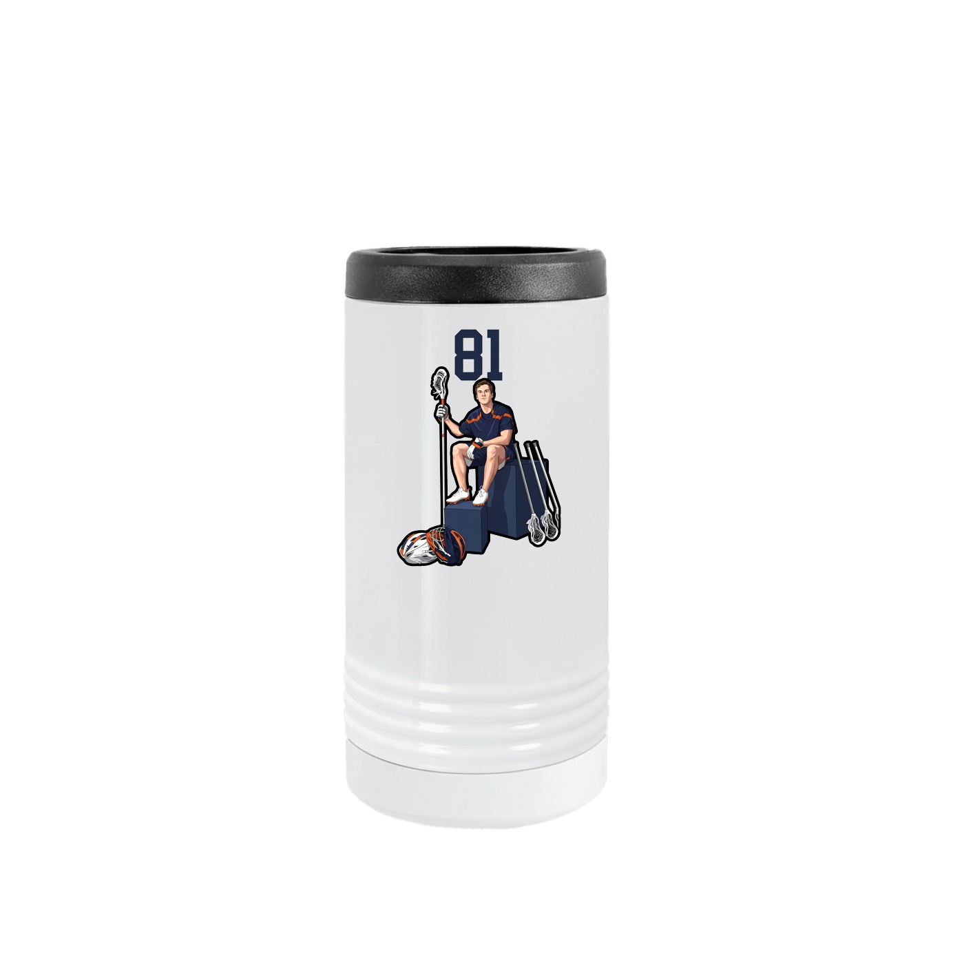 Slim Beverage Holder — Number Top in White