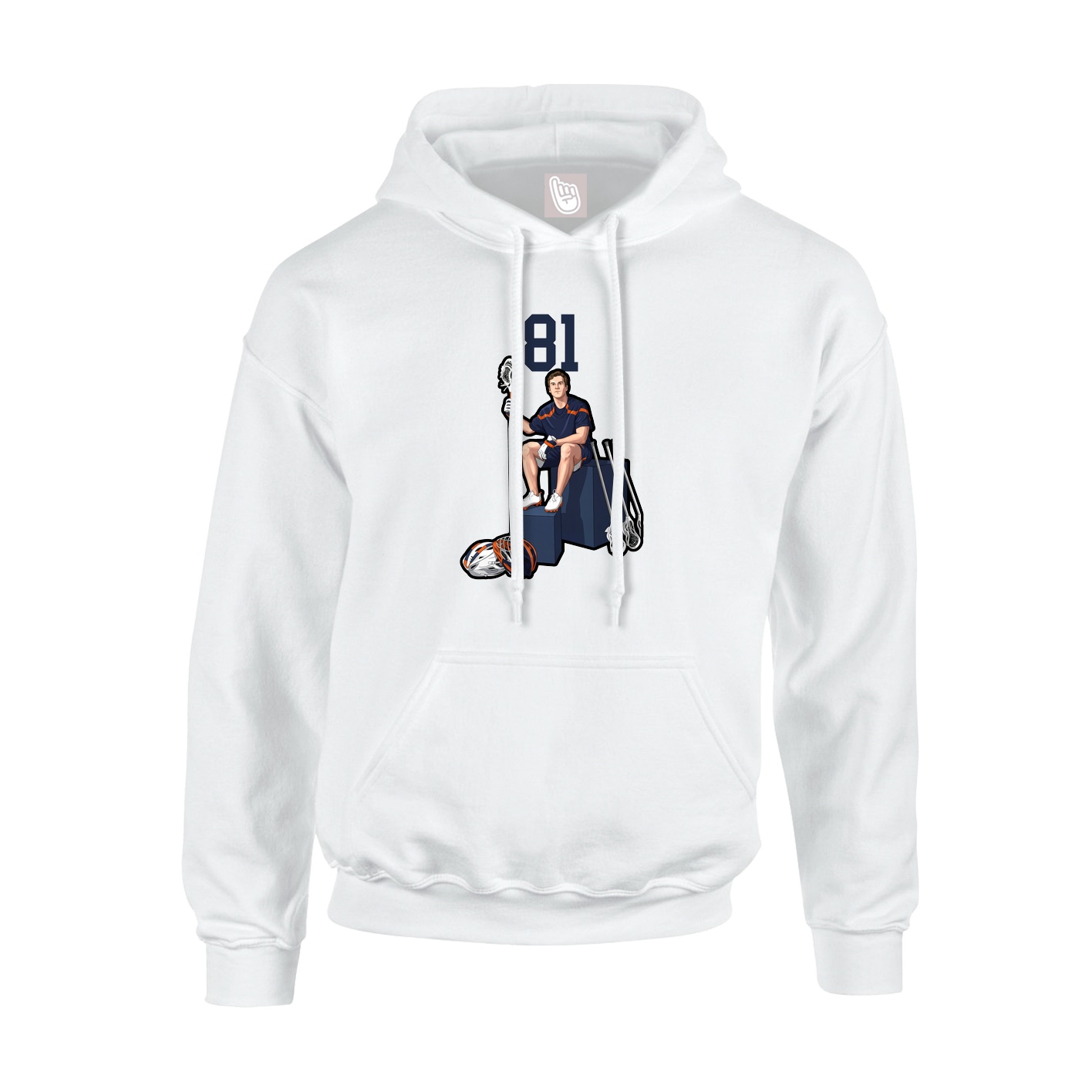 Hoodie — Number Top in White