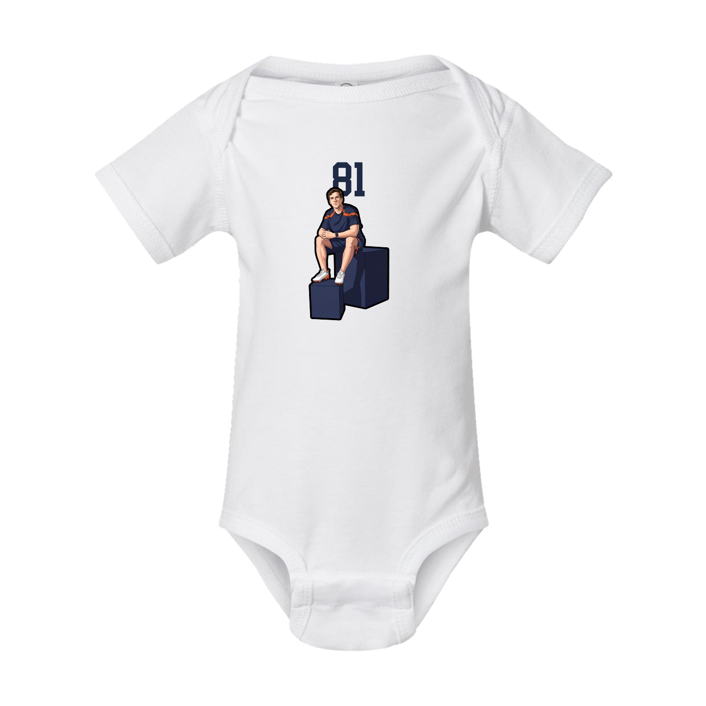 Baby Onesie — Number Top in White
