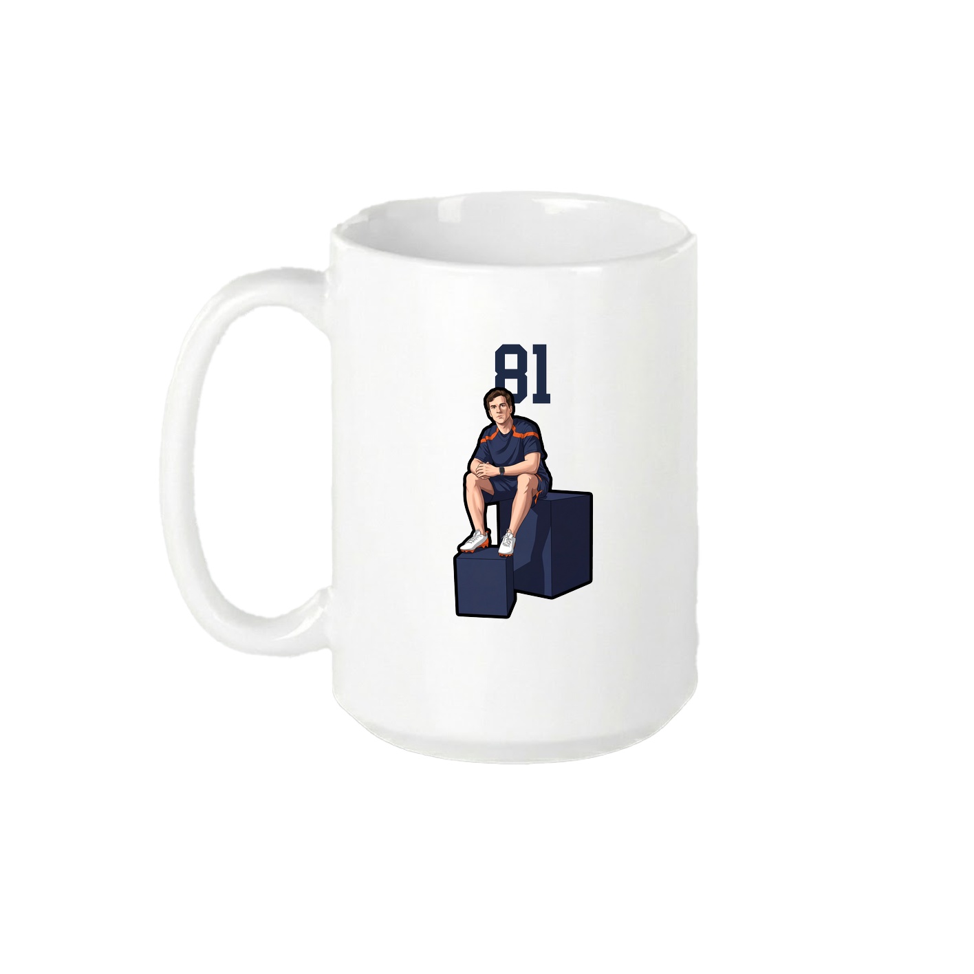 15oz Coffee Mug — Number Top in White