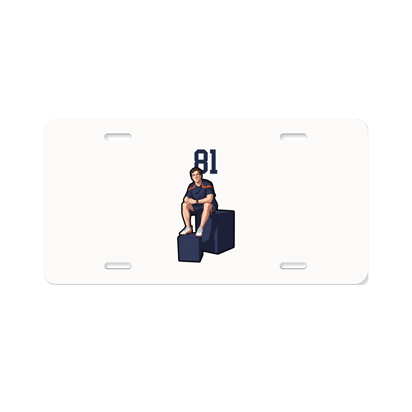 License Plate — Number Top in Classic