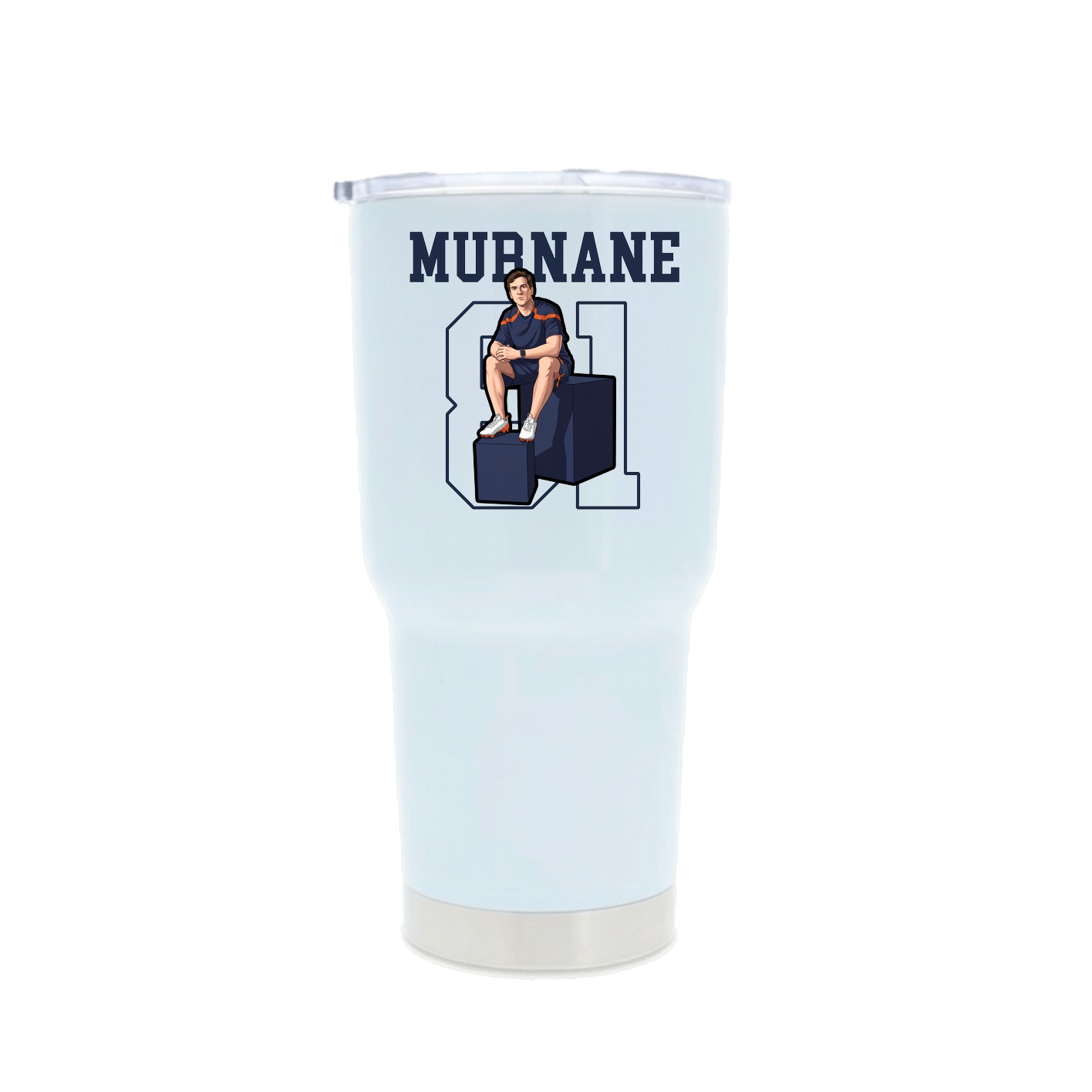 30oz Stainless Steel Tumbler — Shirsey in White
