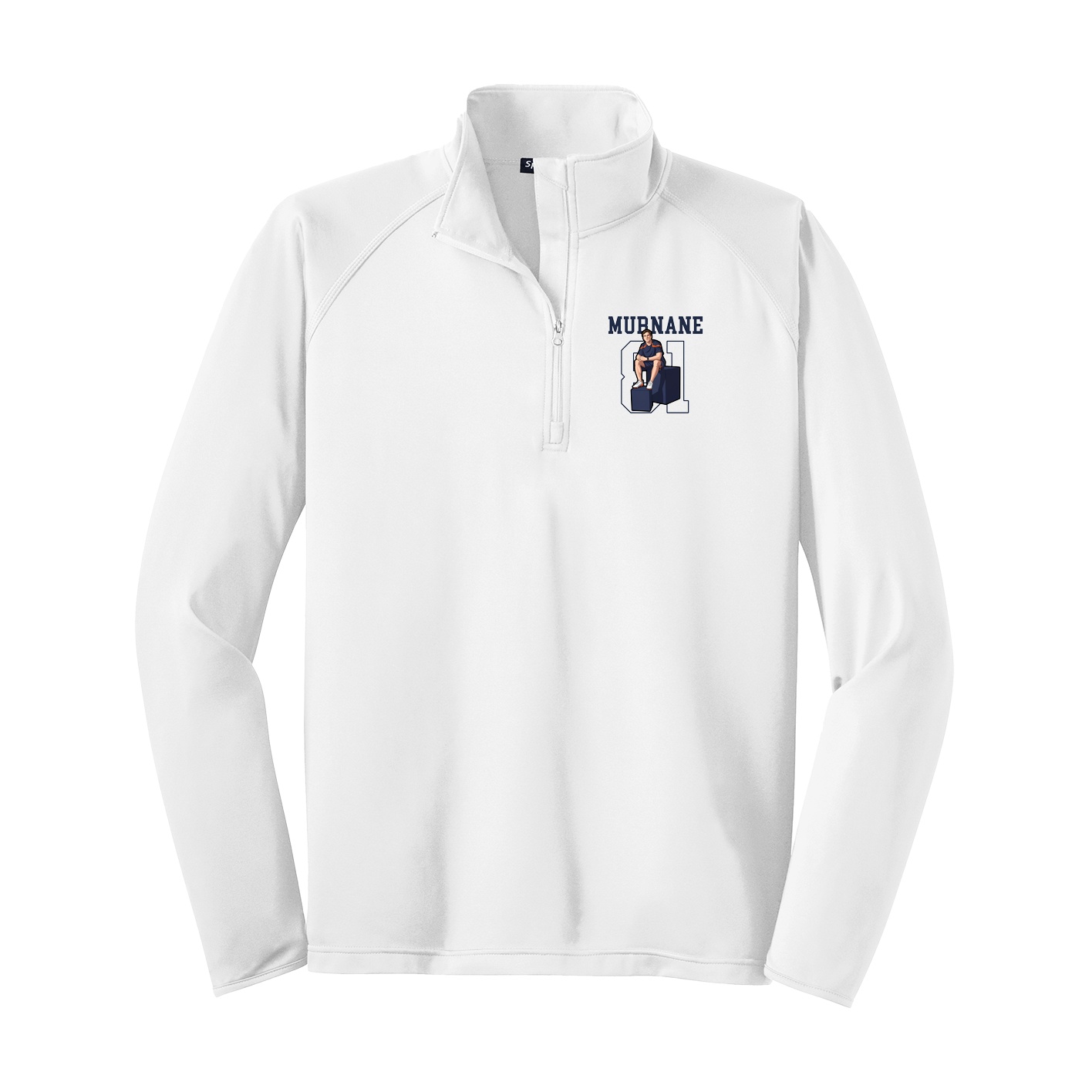 Q-Zip Pullover — Shirsey in White
