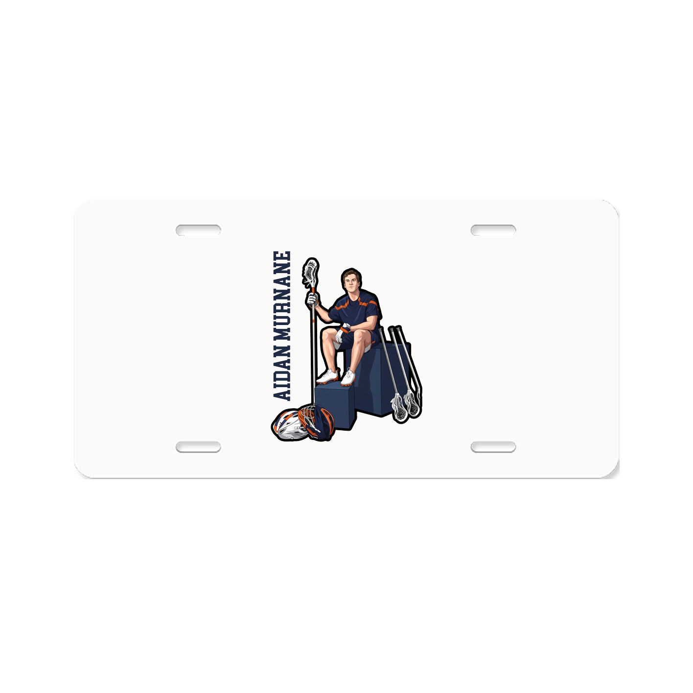License Plate — Name Vertical in Classic