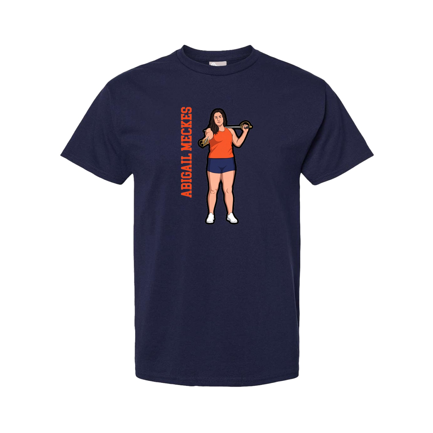 Tee — Name Vertical in Navy