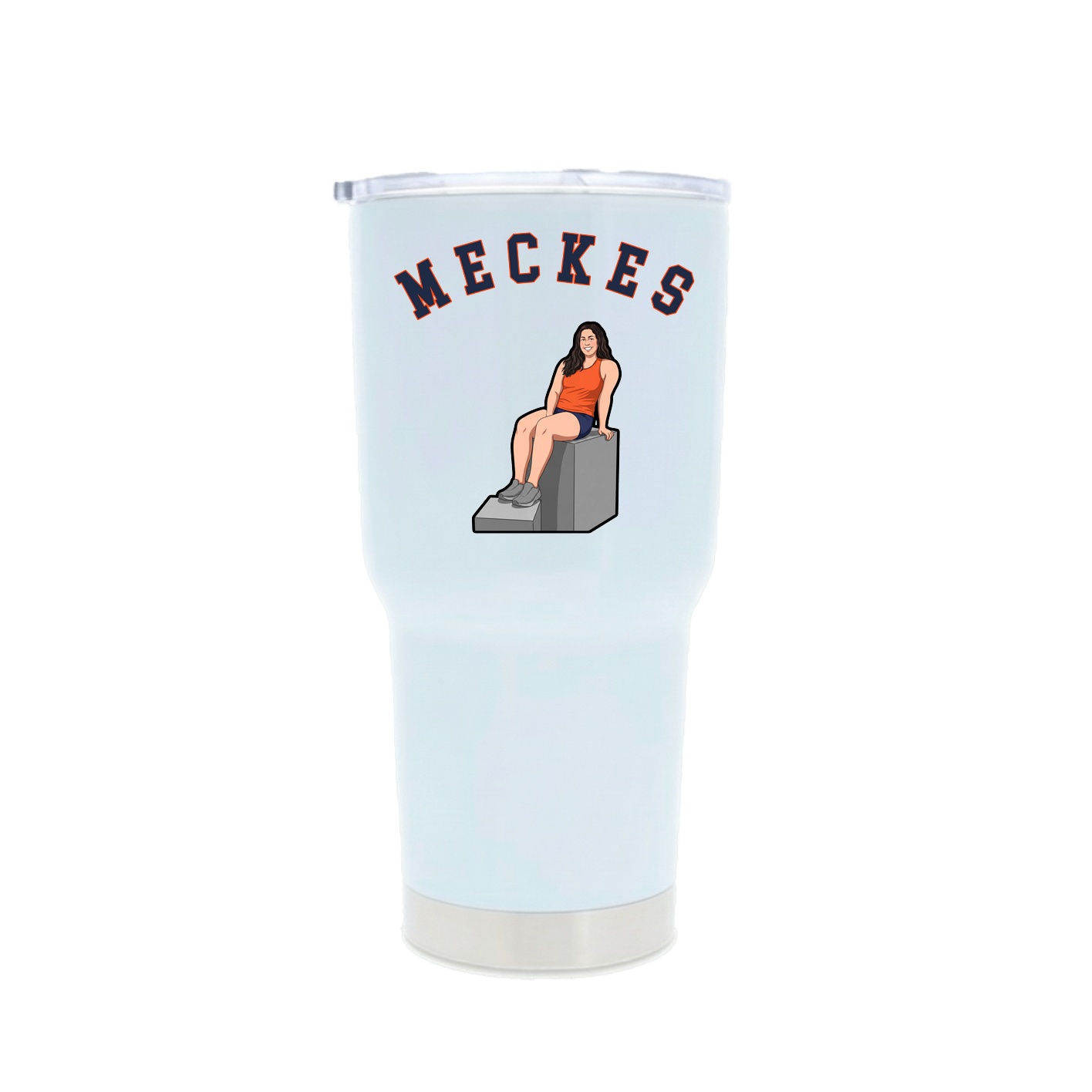 30oz Stainless Steel Tumbler — Shirsey Arch in White