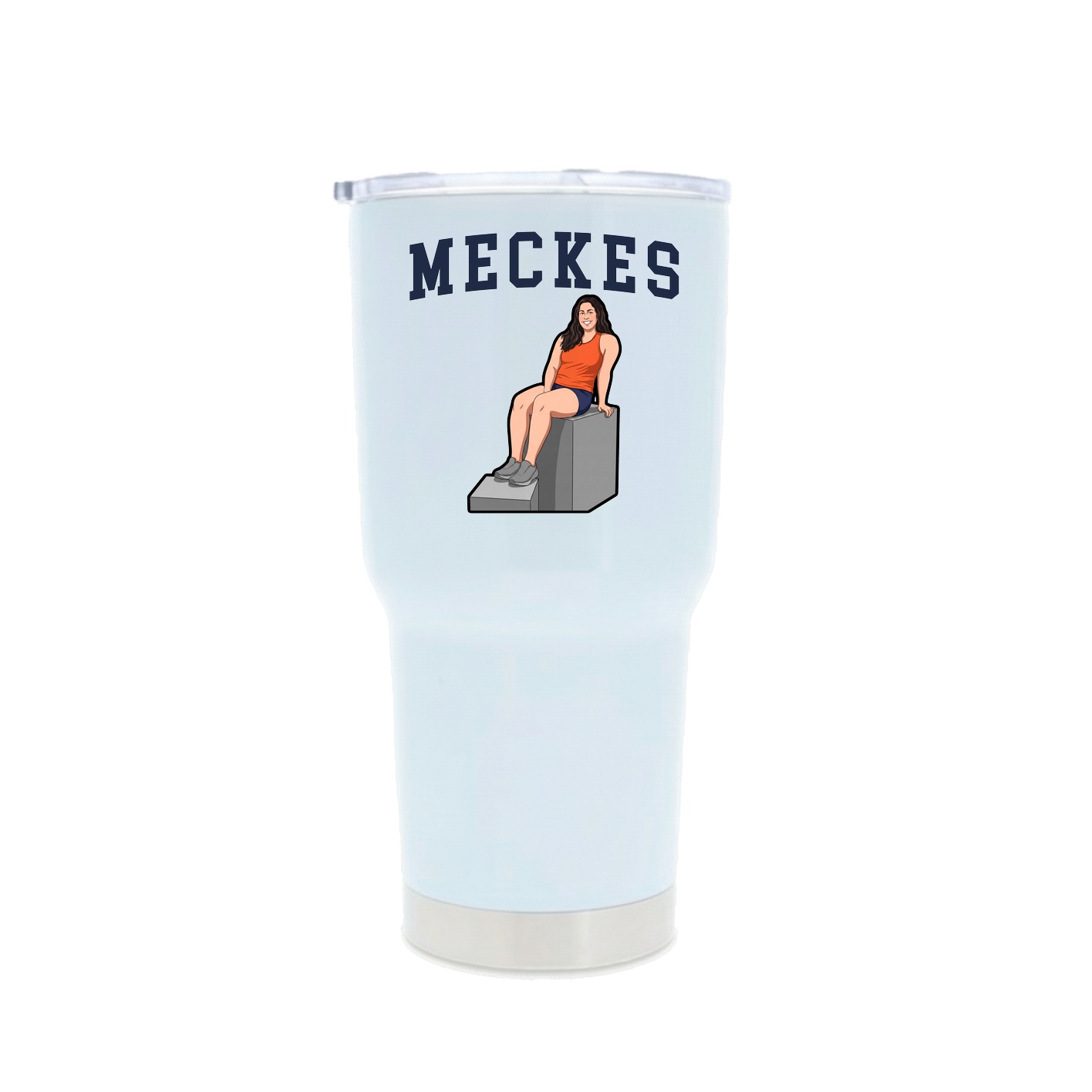 30oz Stainless Steel Tumbler — Shirsey in White