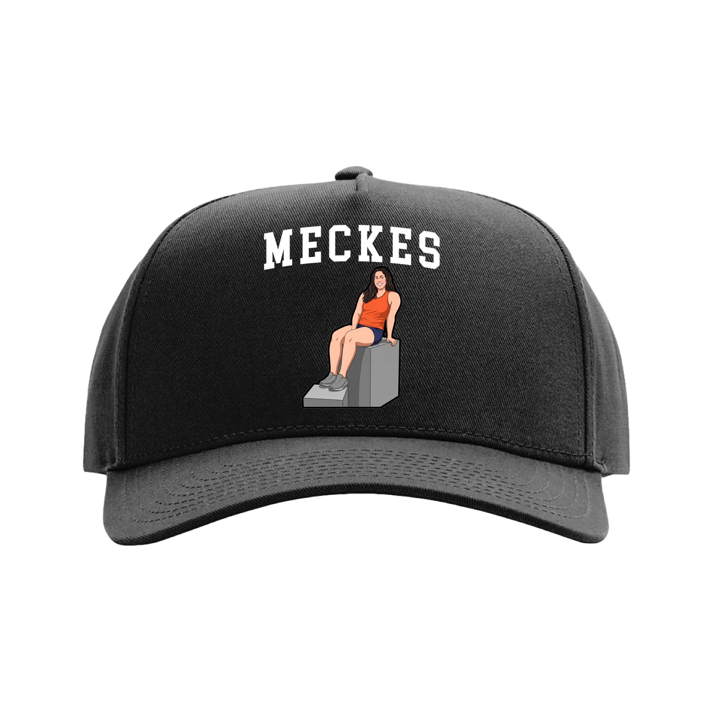 Full Fabric Five-Panel Champ Cap — Shirsey in Black
