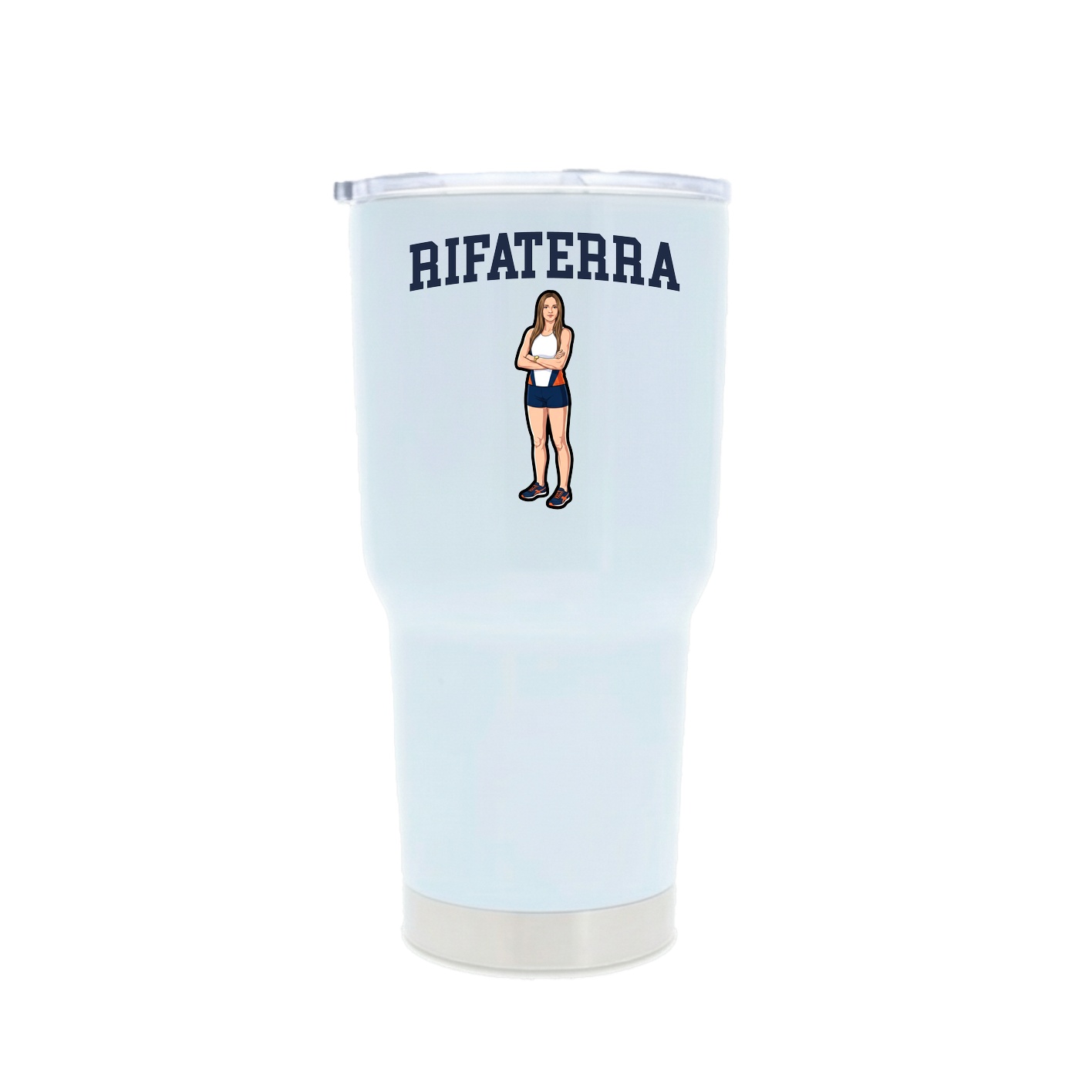 30oz Stainless Steel Tumbler — Shirsey in White