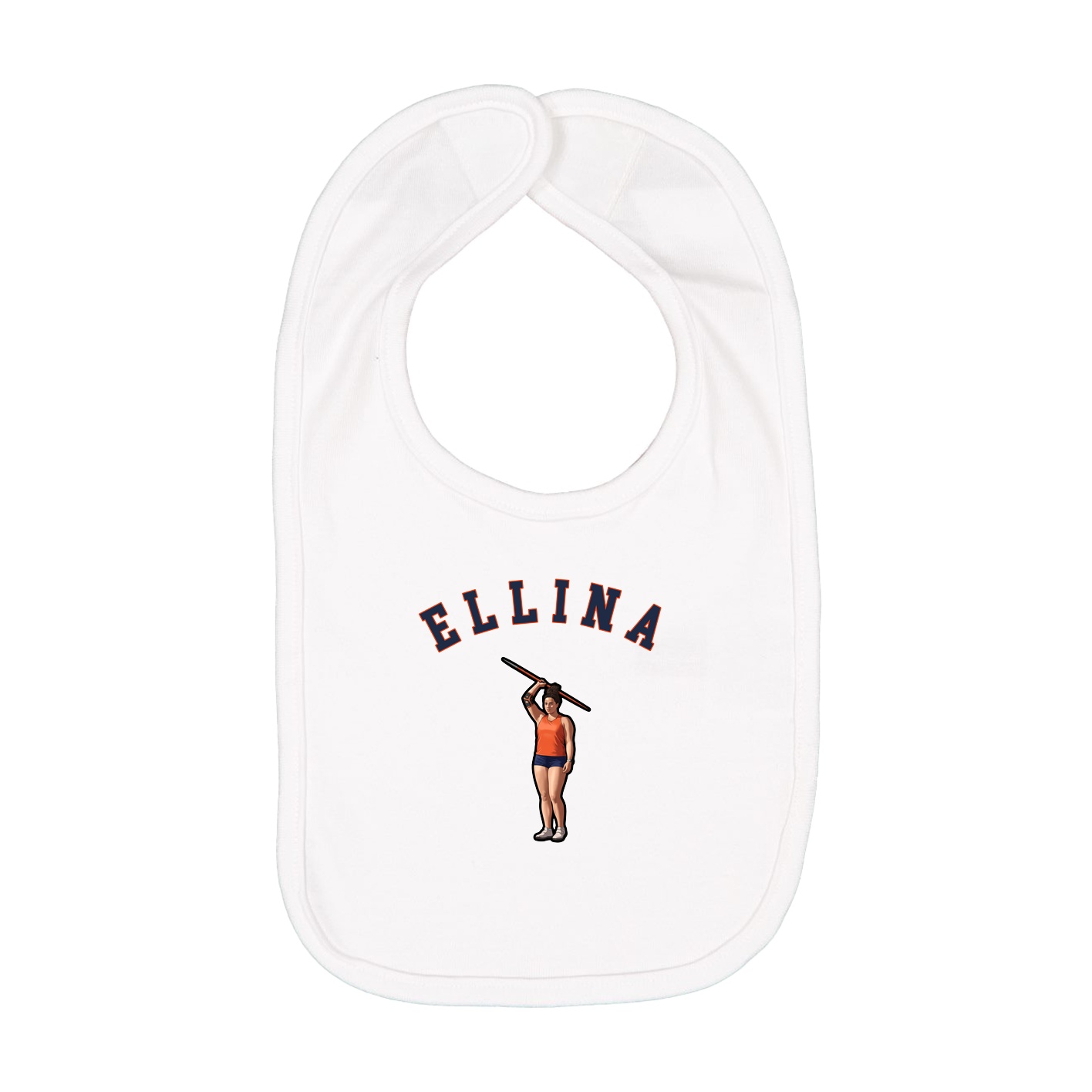 Infant Bib — Shirsey Arch in White