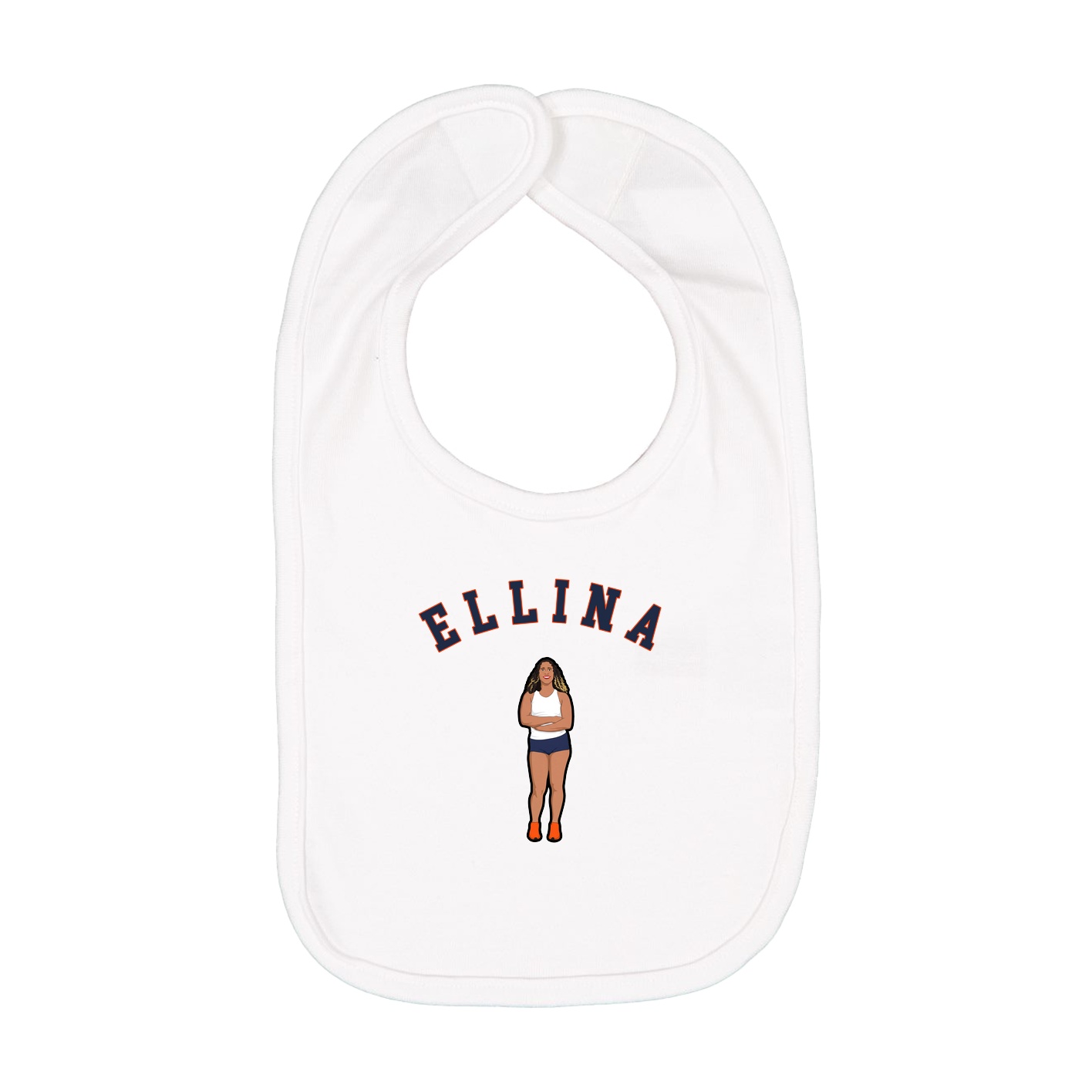 Infant Bib — Shirsey Arch in White