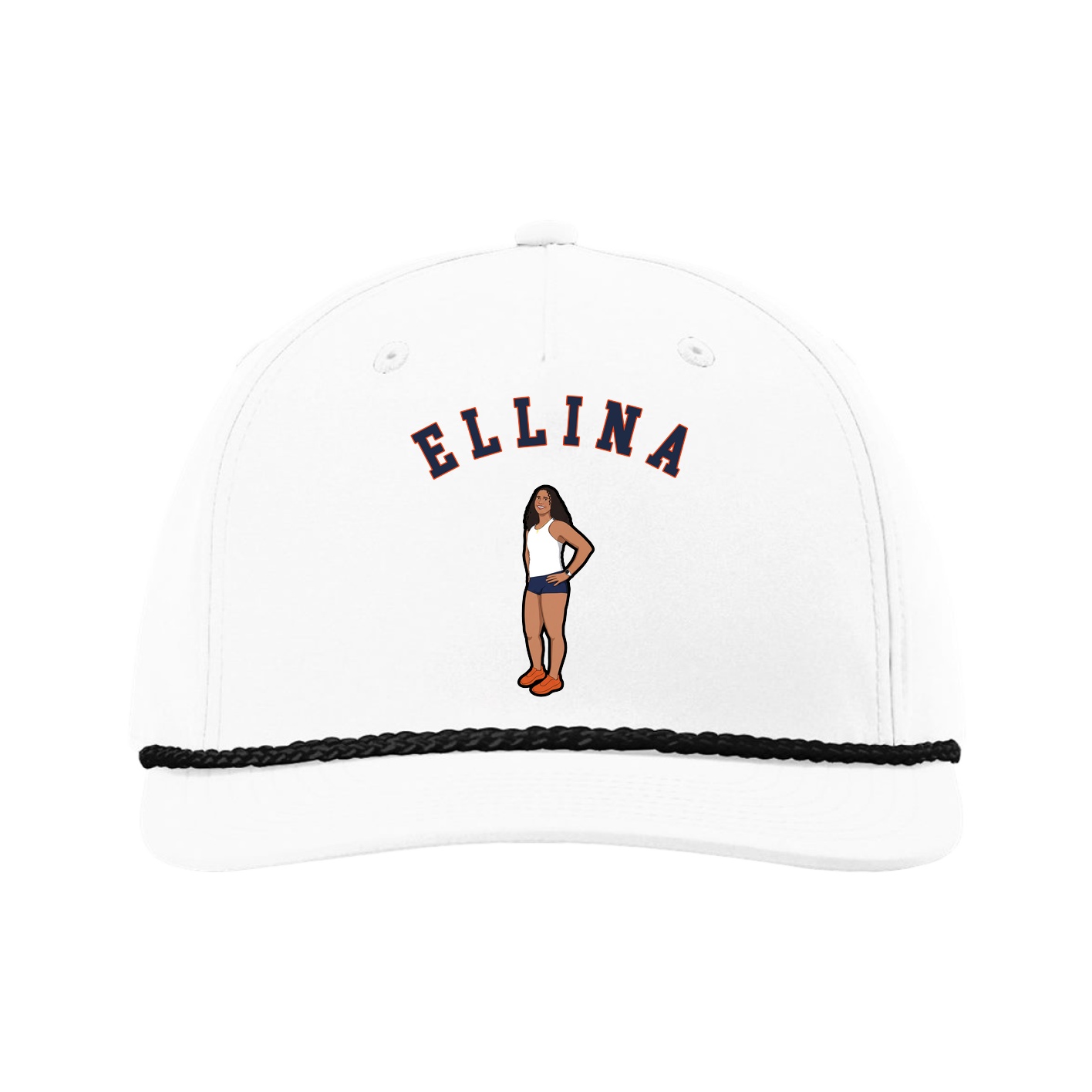 Five-Panel Classic Rope Cap — Shirsey Arch in White