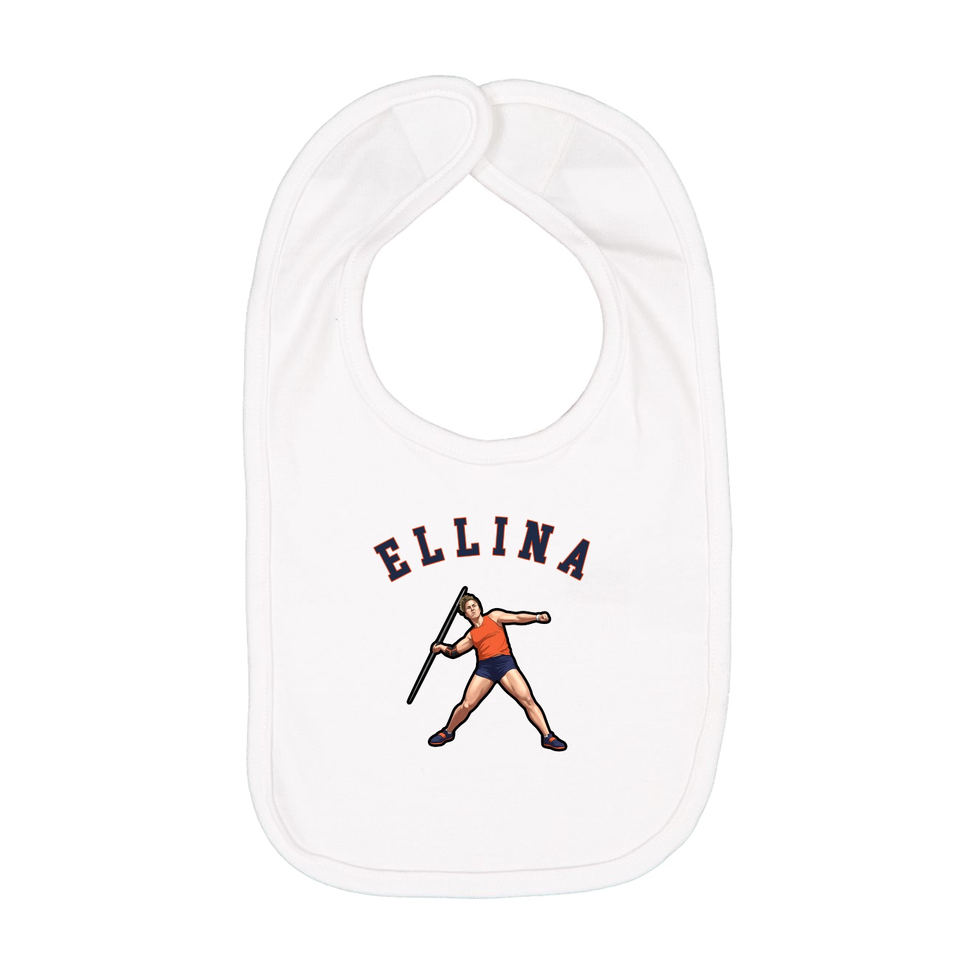 Infant Bib — Shirsey Arch in White