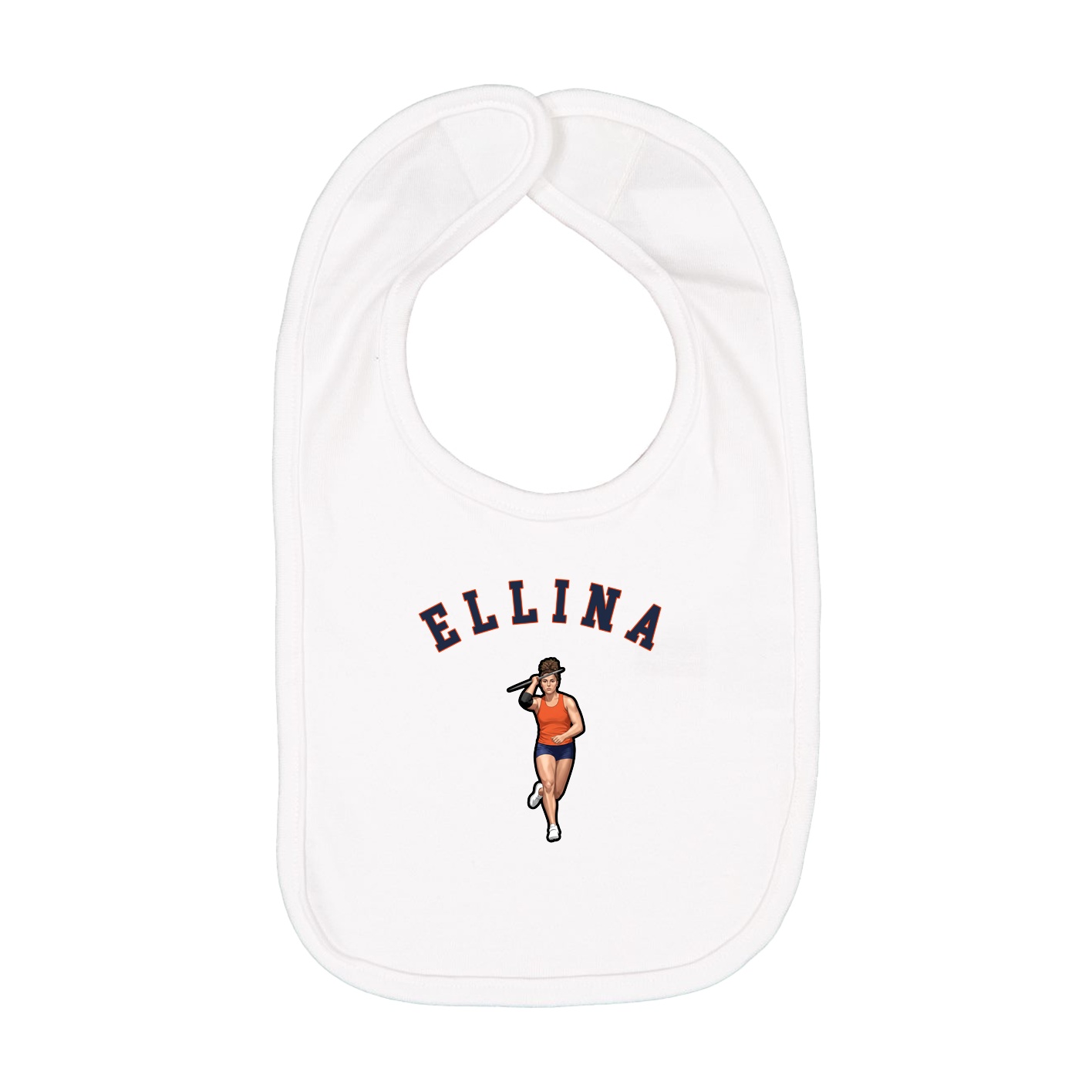 Infant Bib — Shirsey Arch in White