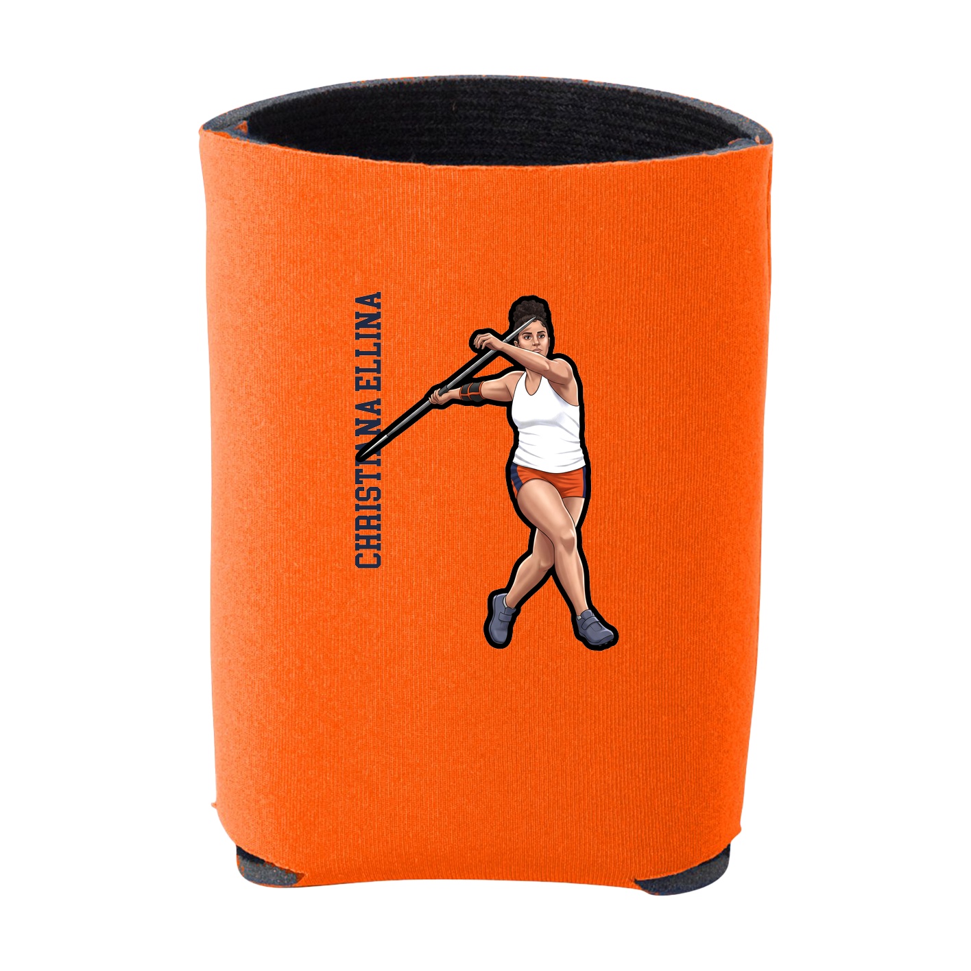 Can Holder — Name Vertical in Orange