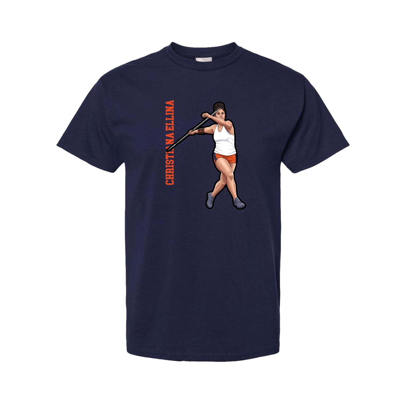 Youth Tee — Name Vertical in Navy