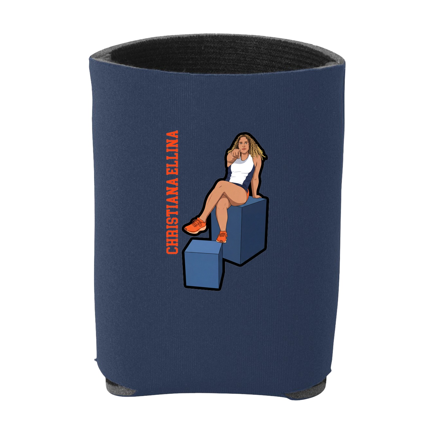 Can Holder — Name Vertical in Navy