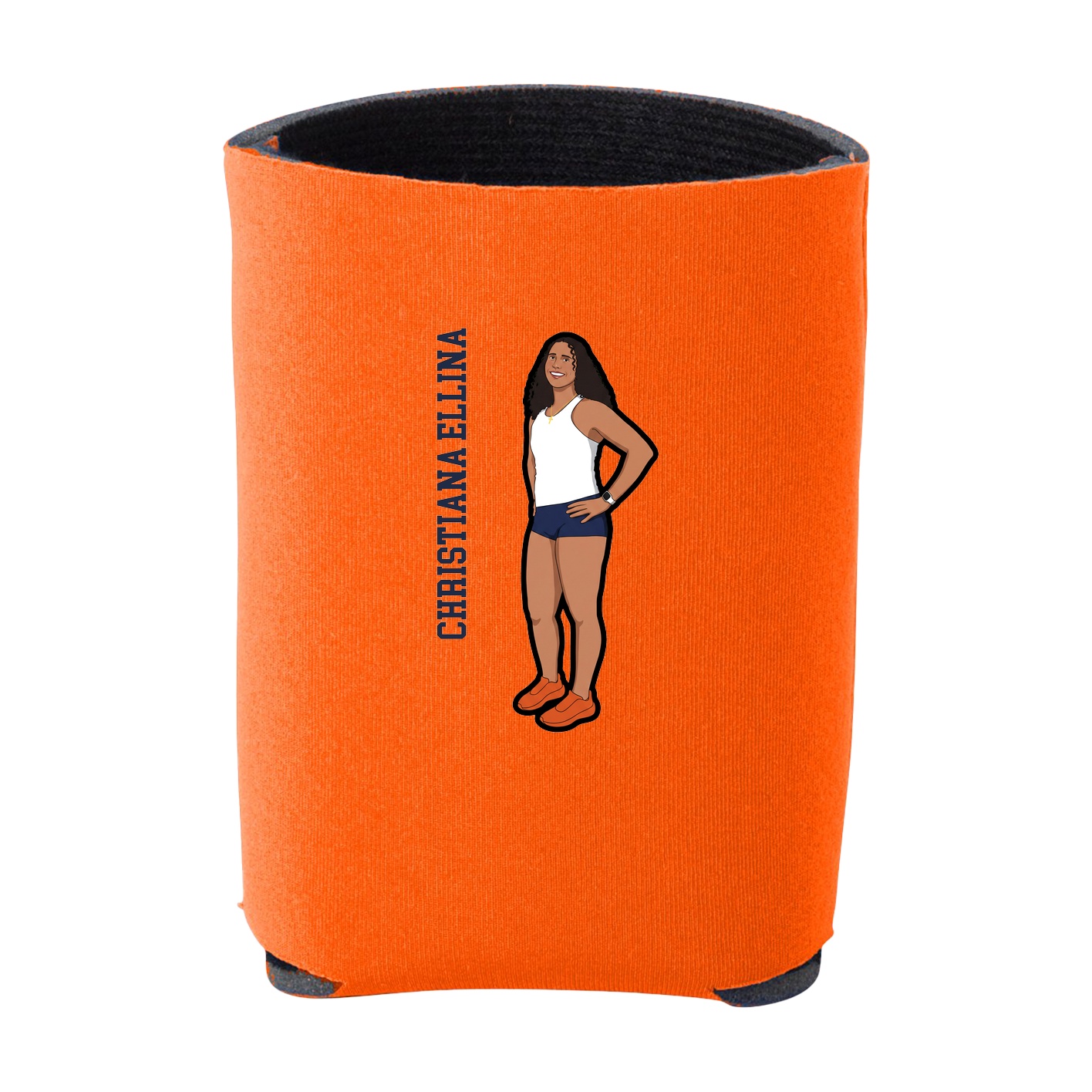 Can Holder — Name Vertical in Orange