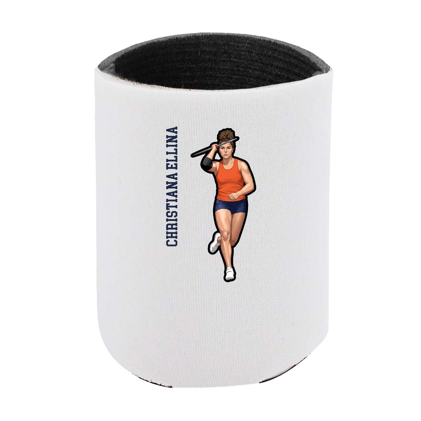 Can Holder — Name Vertical in White