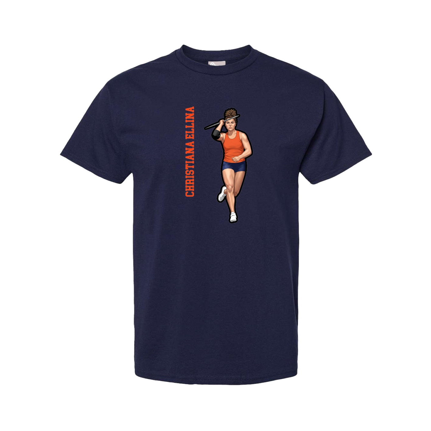 Youth Tee — Name Vertical in Navy