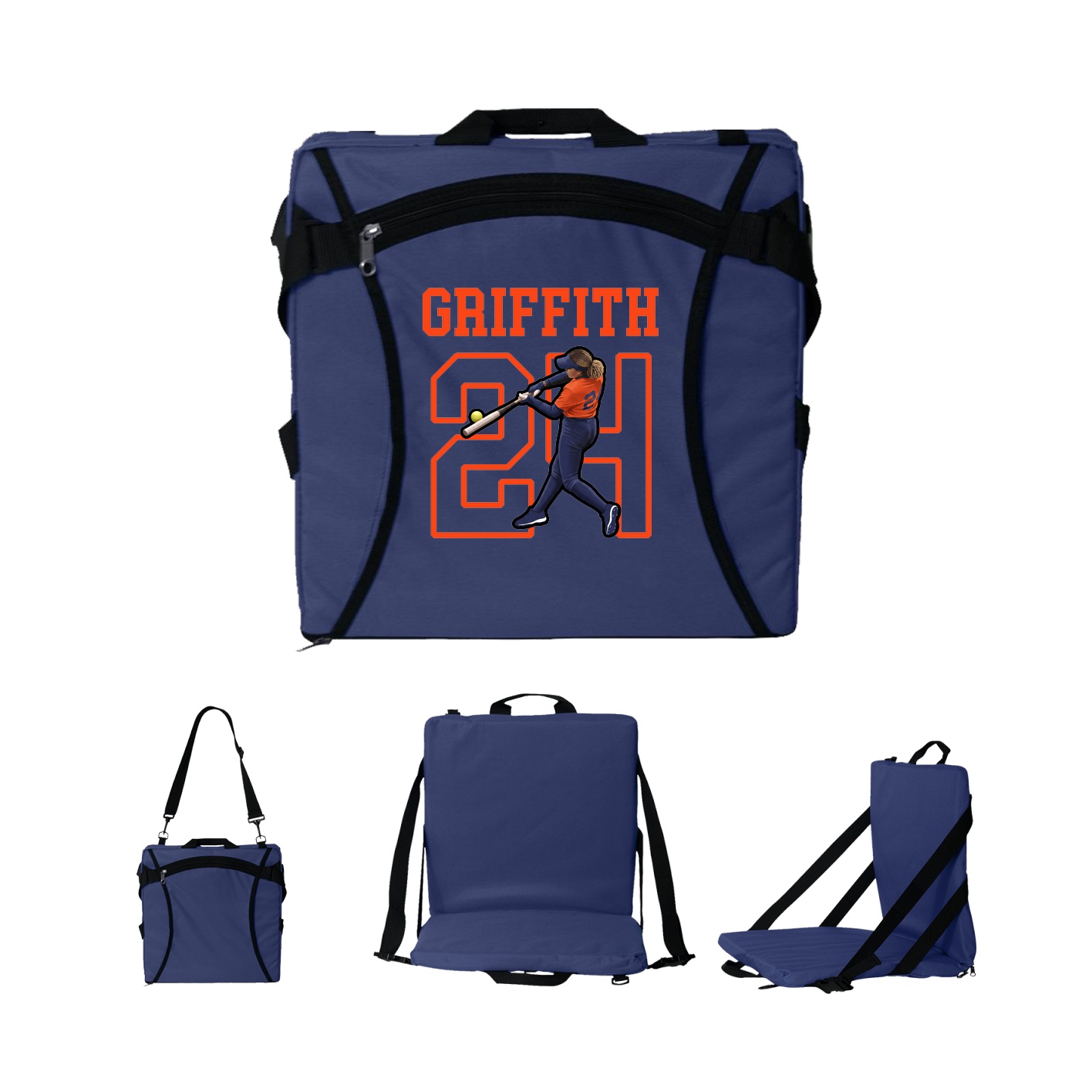 Folding Stadium Seat — Shirsey in Navy
