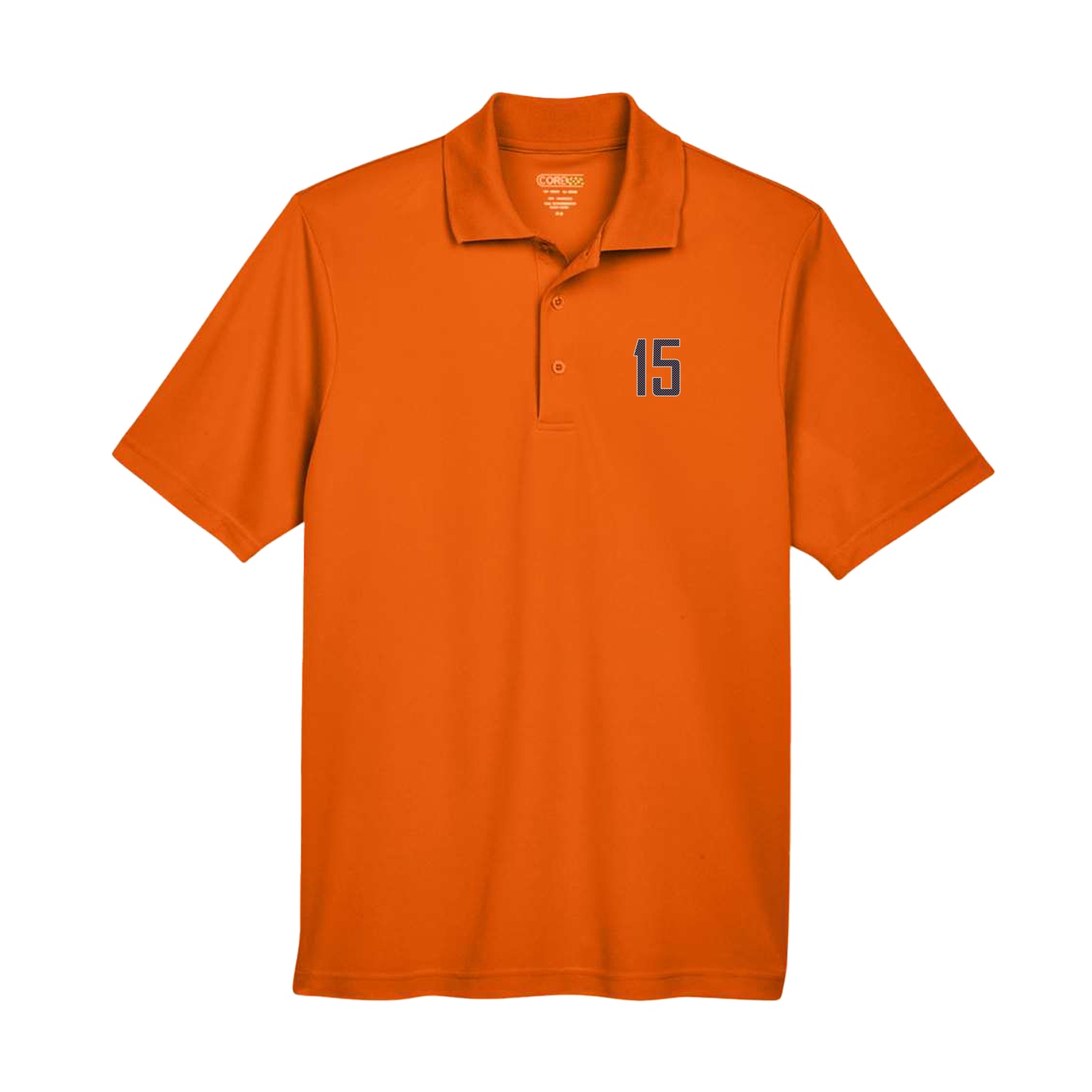 Performance Polo — Front Shirsy in Orange