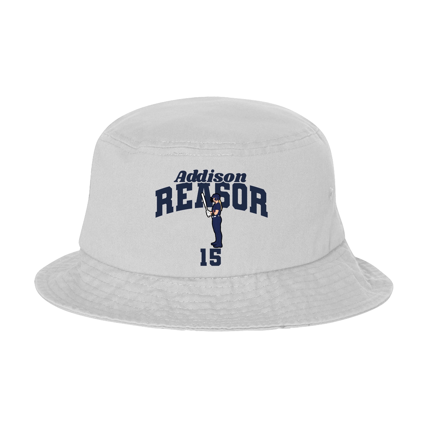 Bucket Cap — Signature Arch in White